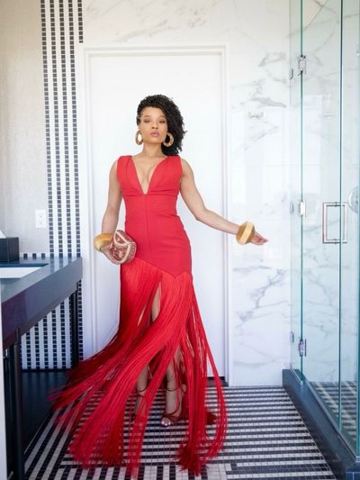 Kilentar Moda Operandi Exclusive | Red Dress | Fringe Dress, Long