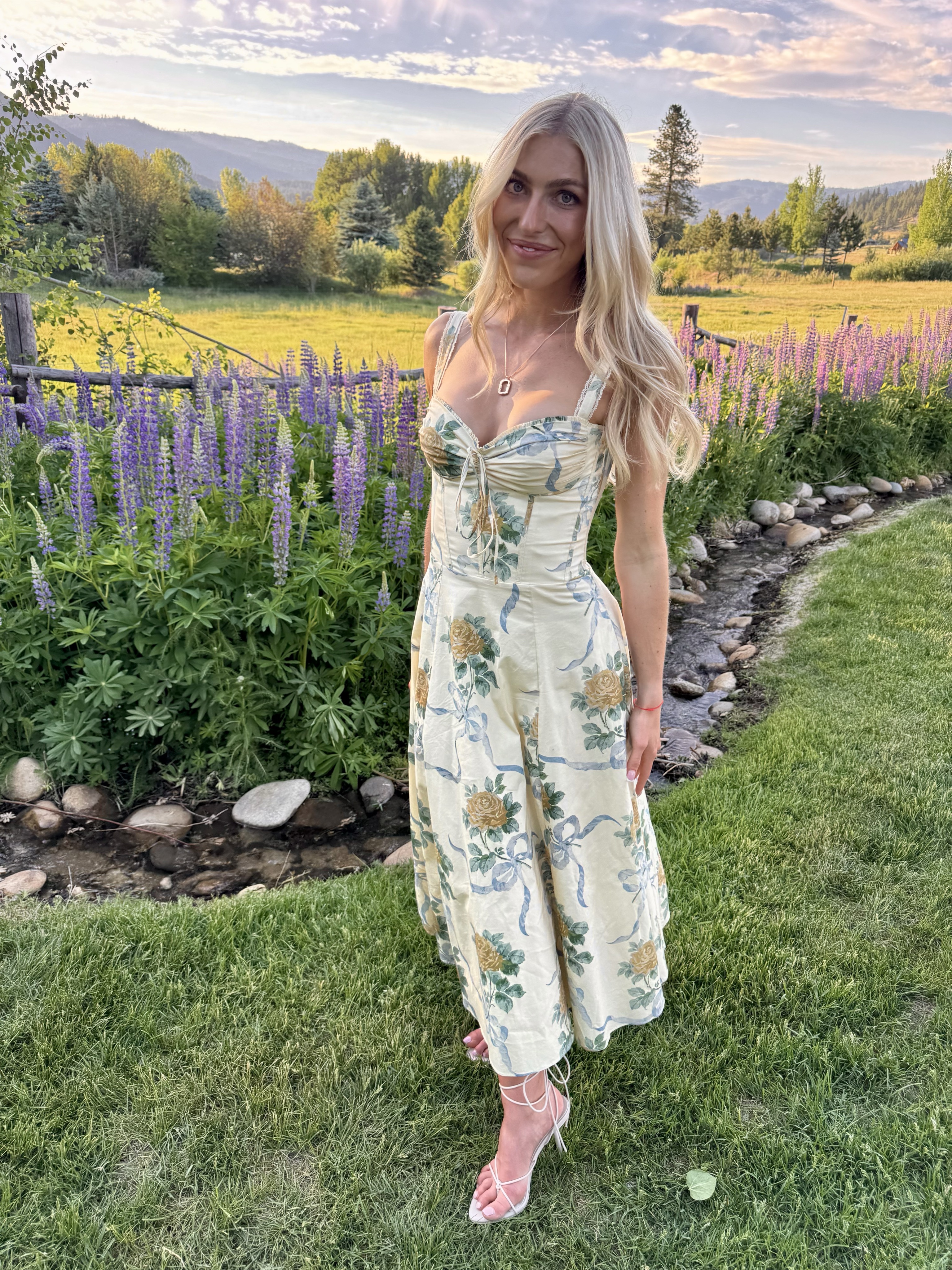 House Of CB Floral Midi Dress