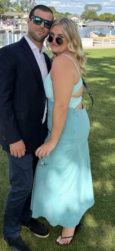 Abercrombie long blue and turquoise dress by Abercrombie & Fitch