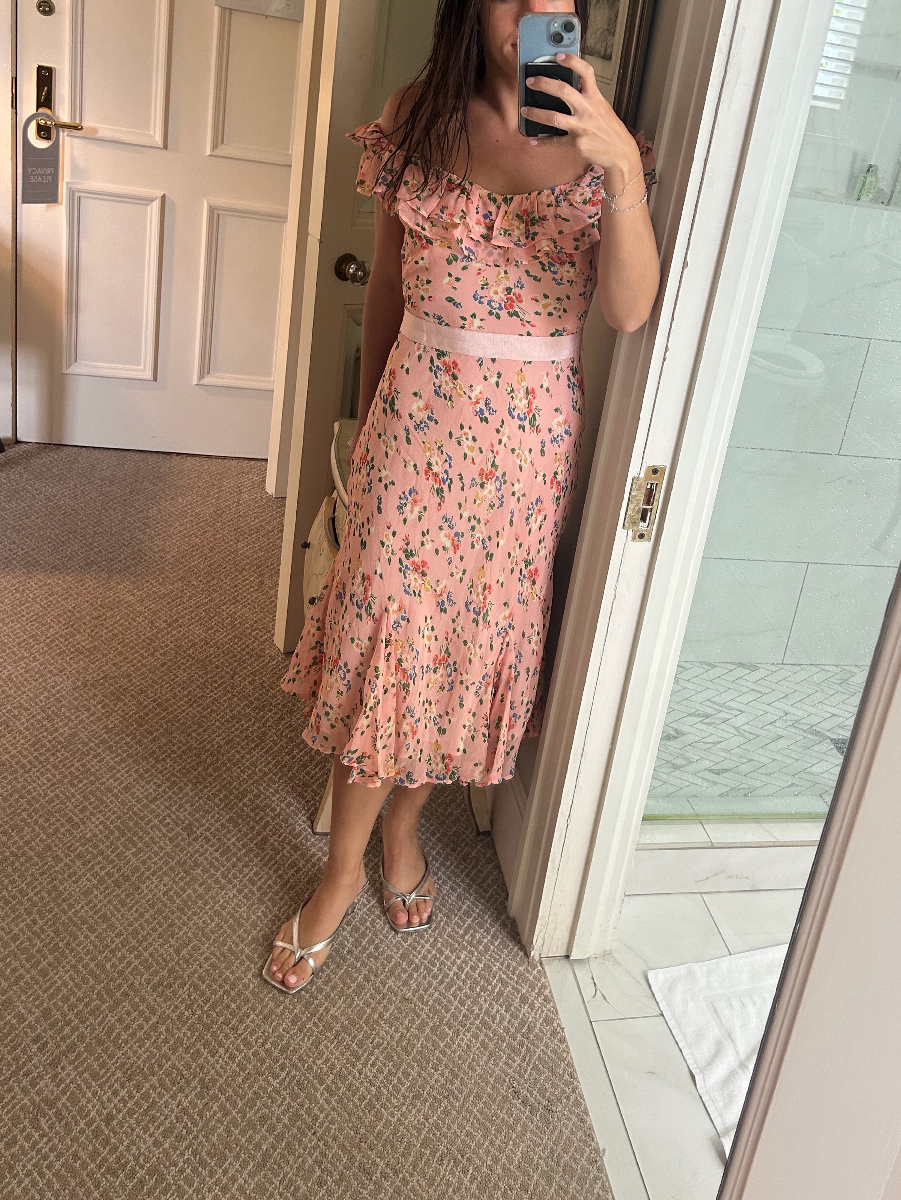 LoveShackFancy Pink Midi Dress - NWT