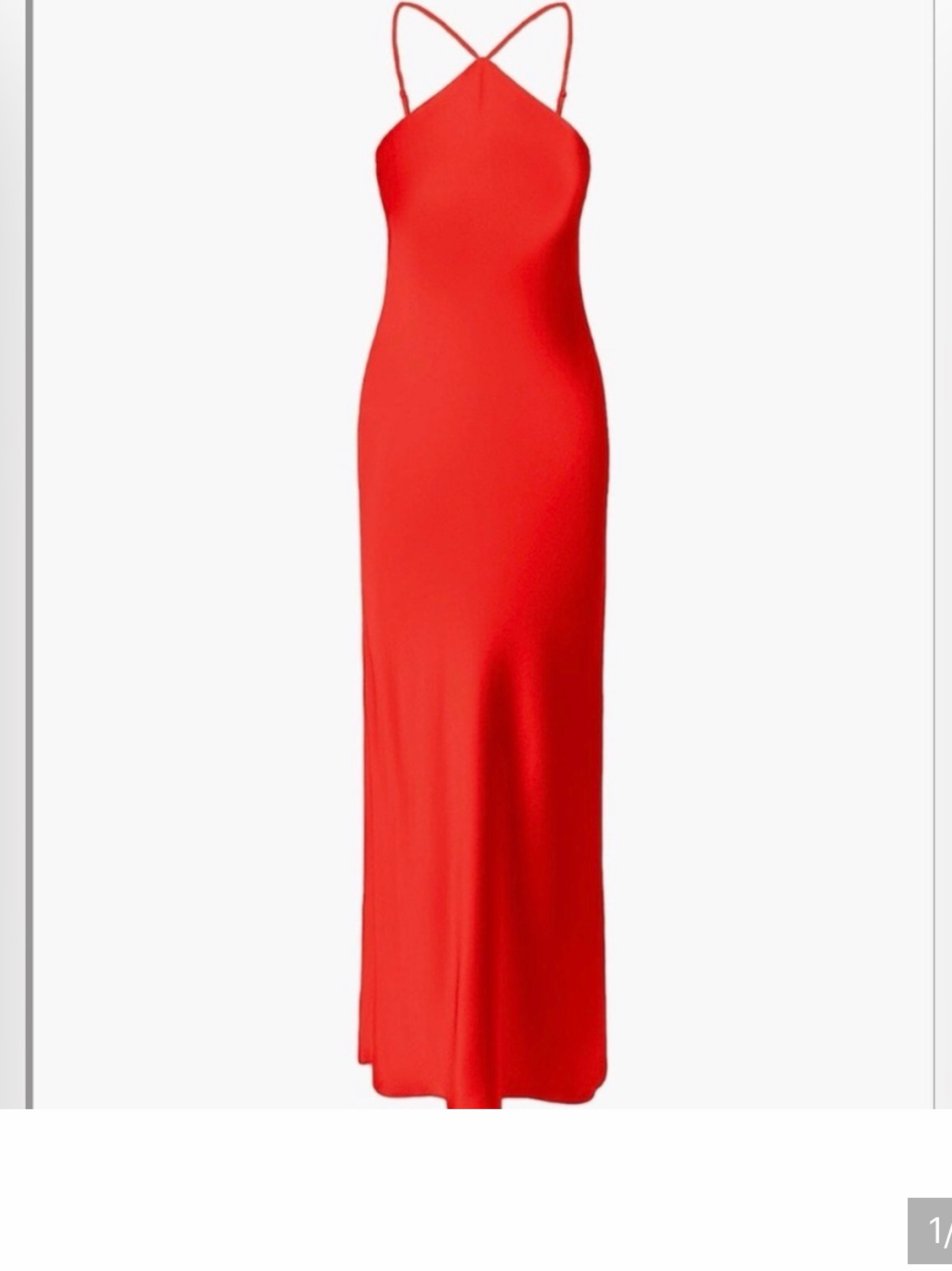 Staud Cubism Red Floor Length Gown