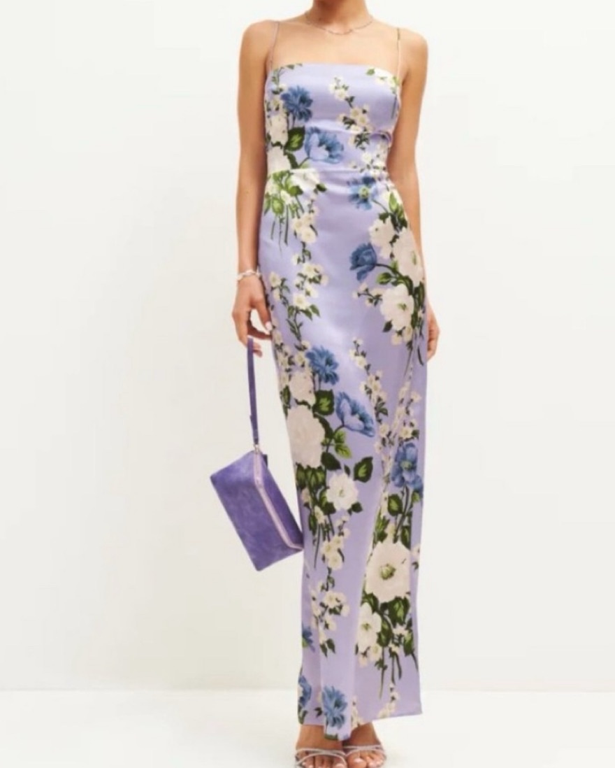 Reformation Frankie Silk Dress