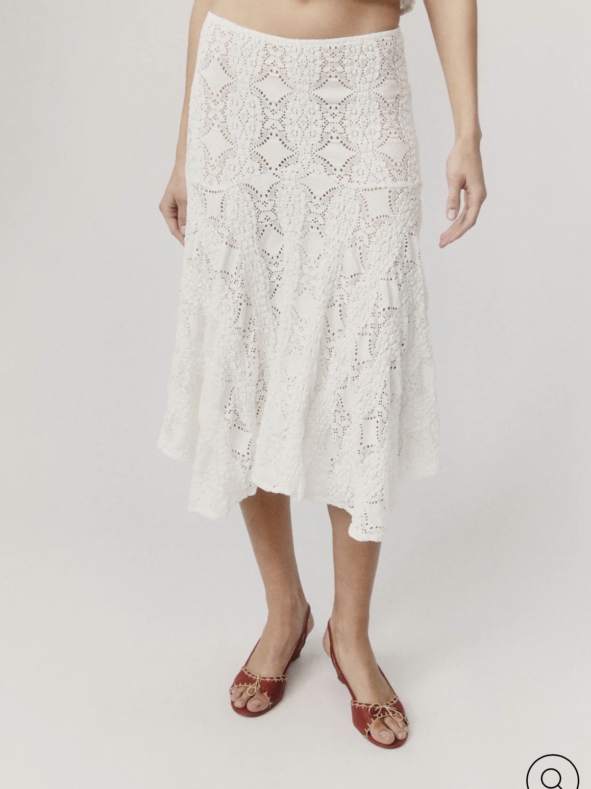 Maeve Cream Midi Skirt With Jean