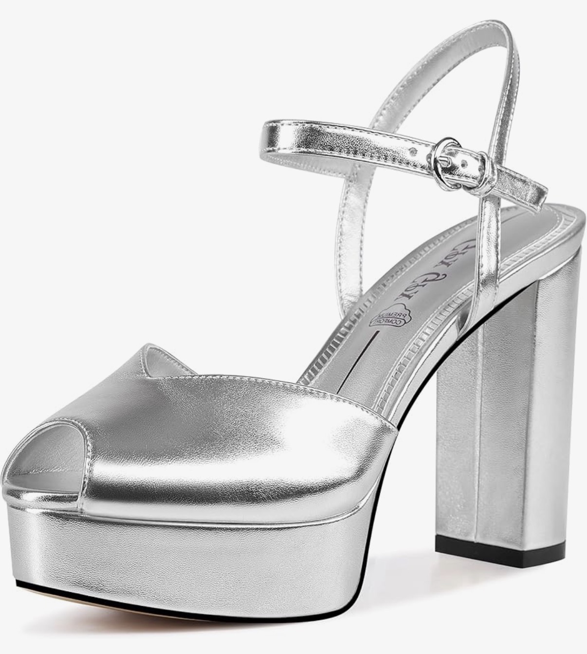 Silver chunky heels ๐ชฉ๐บ