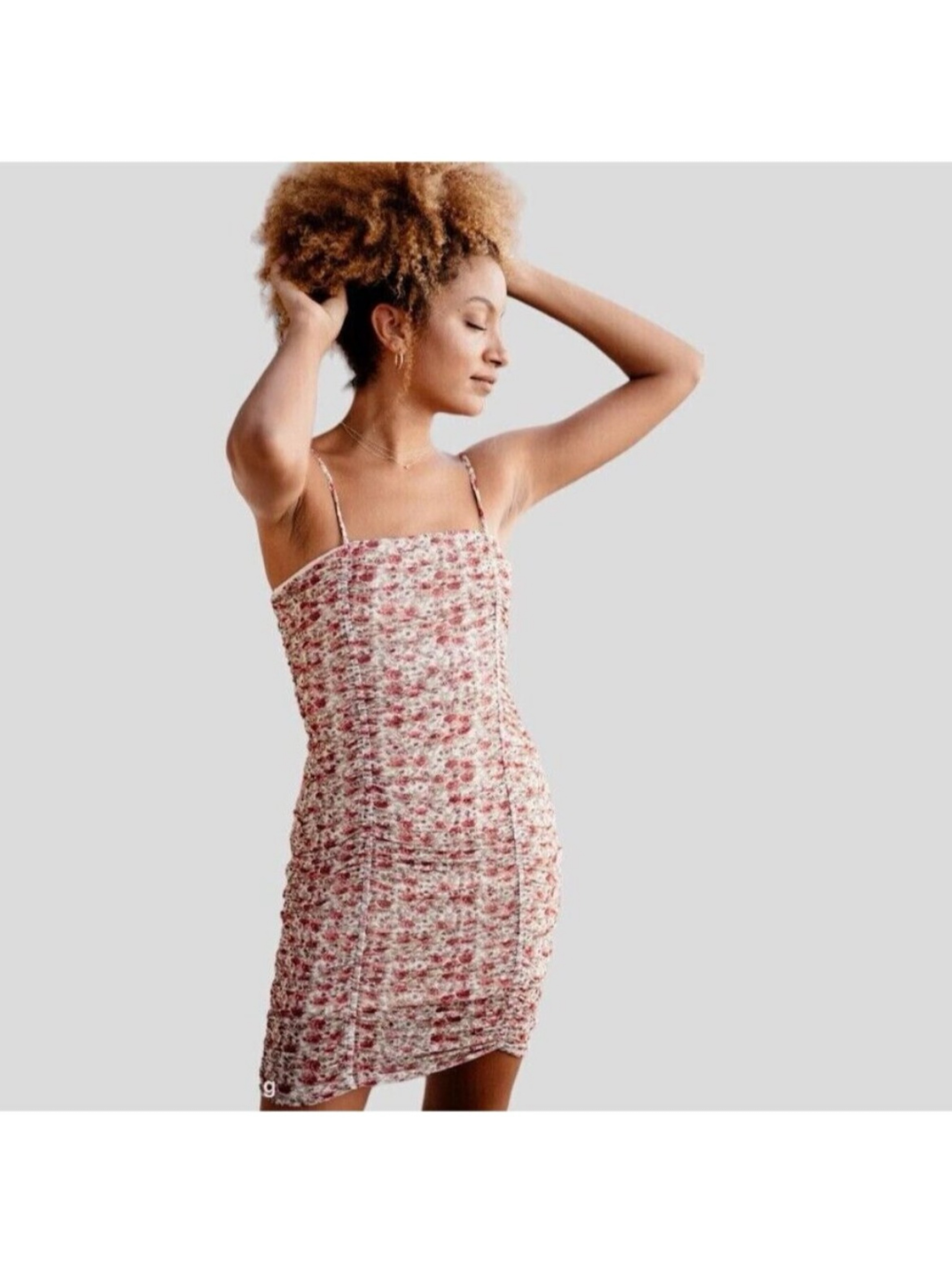urban outfitters pink flower dress Urban Outfitters Archive Pink Floral Mesh Midi Dress