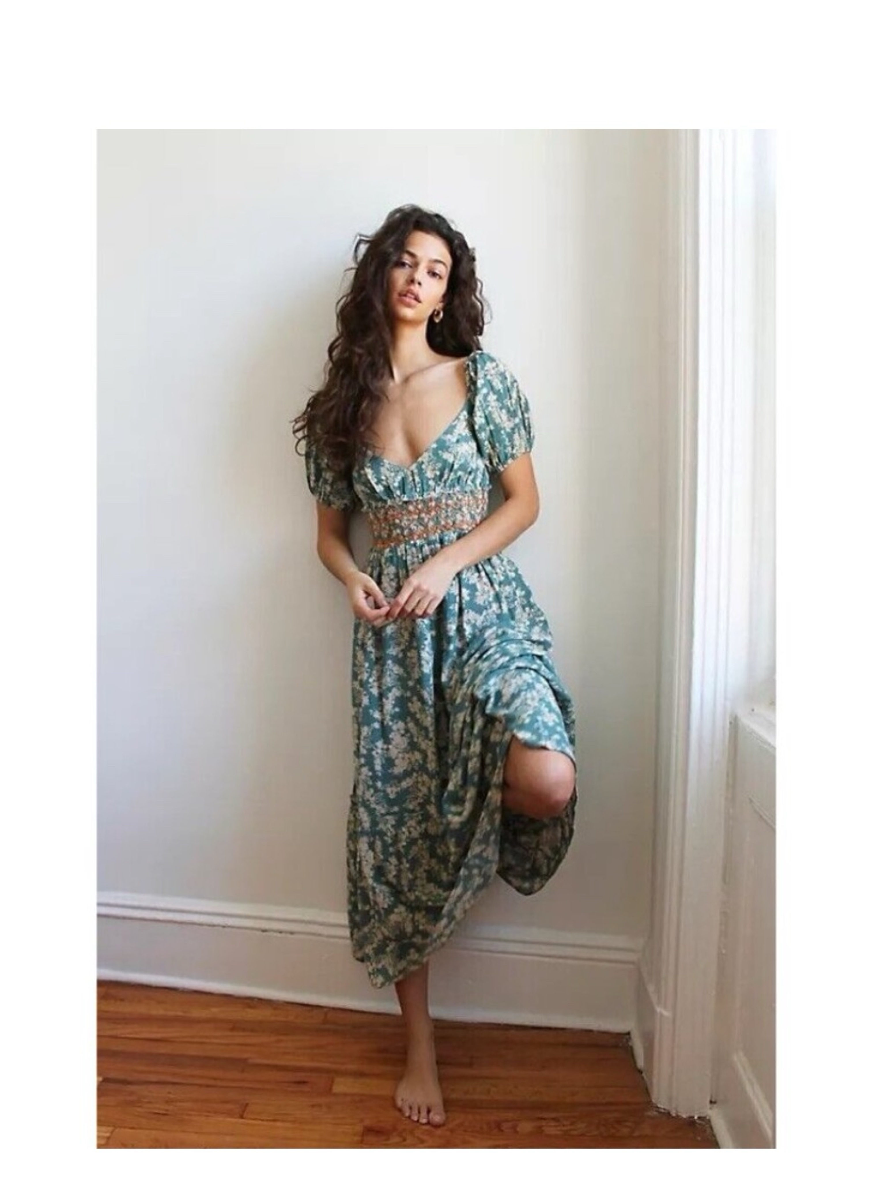 smocked midi dress green Midi Smocked Dresses Old Navy Women's Fit Flare Smocked-Bodice Midi Dress Green Size XL