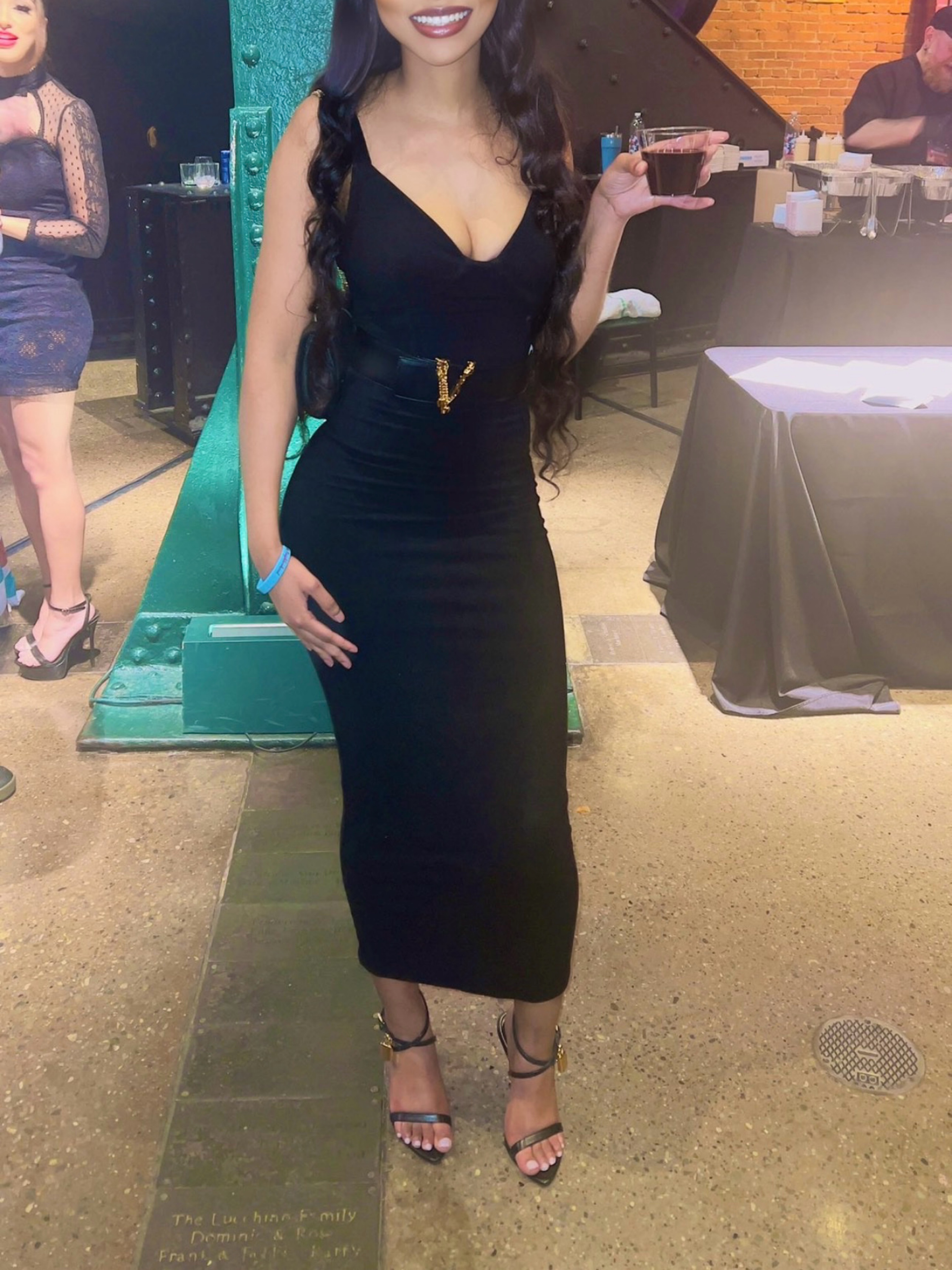 Black corset dress