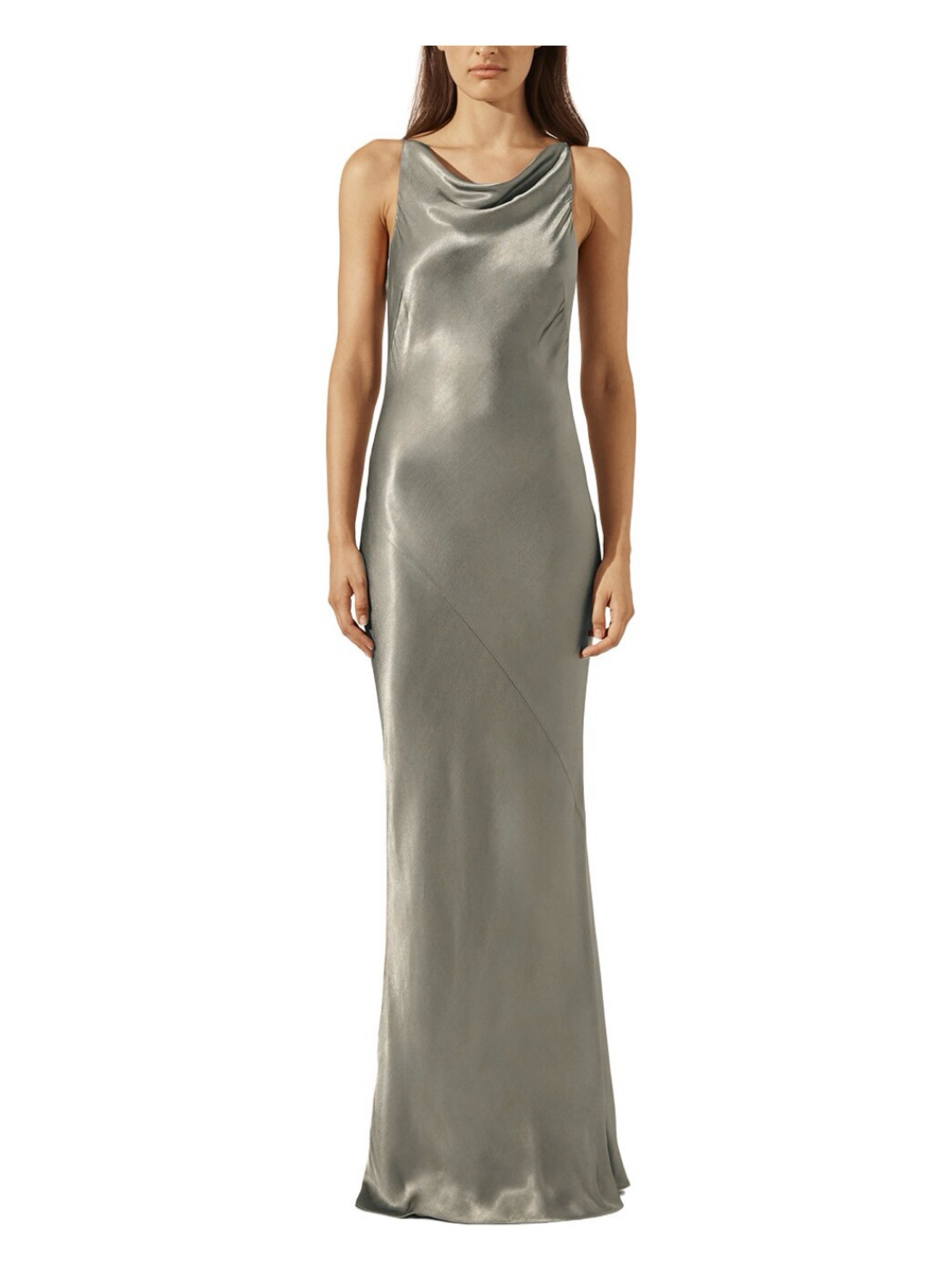 SHONA JOY - La Lune High Neck Cowl Neck Dress