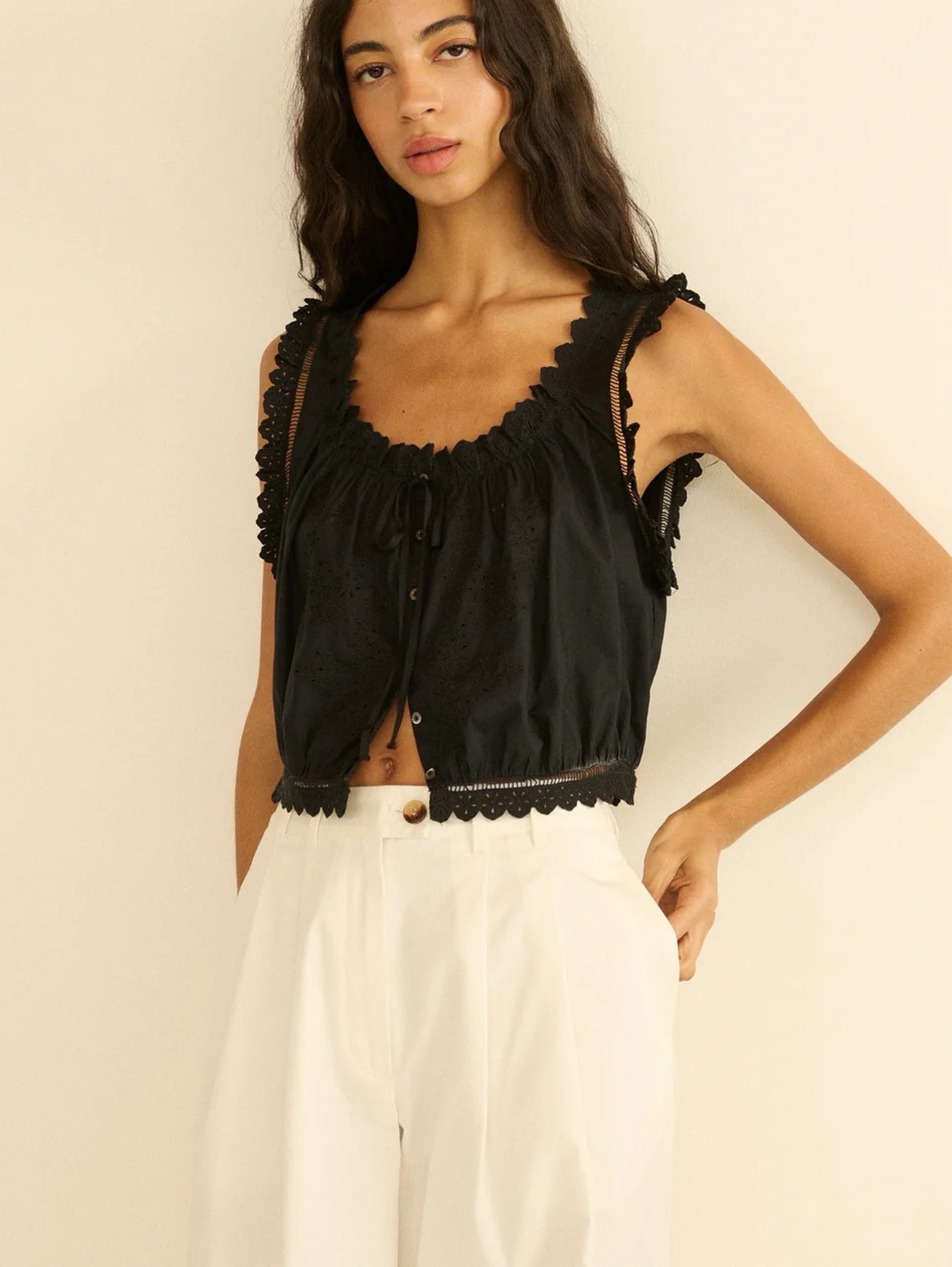 DÔEN - Toussine Top Black (M)
