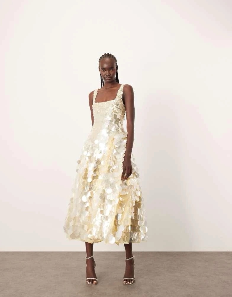 arrange embellished disc sequin dress HMF