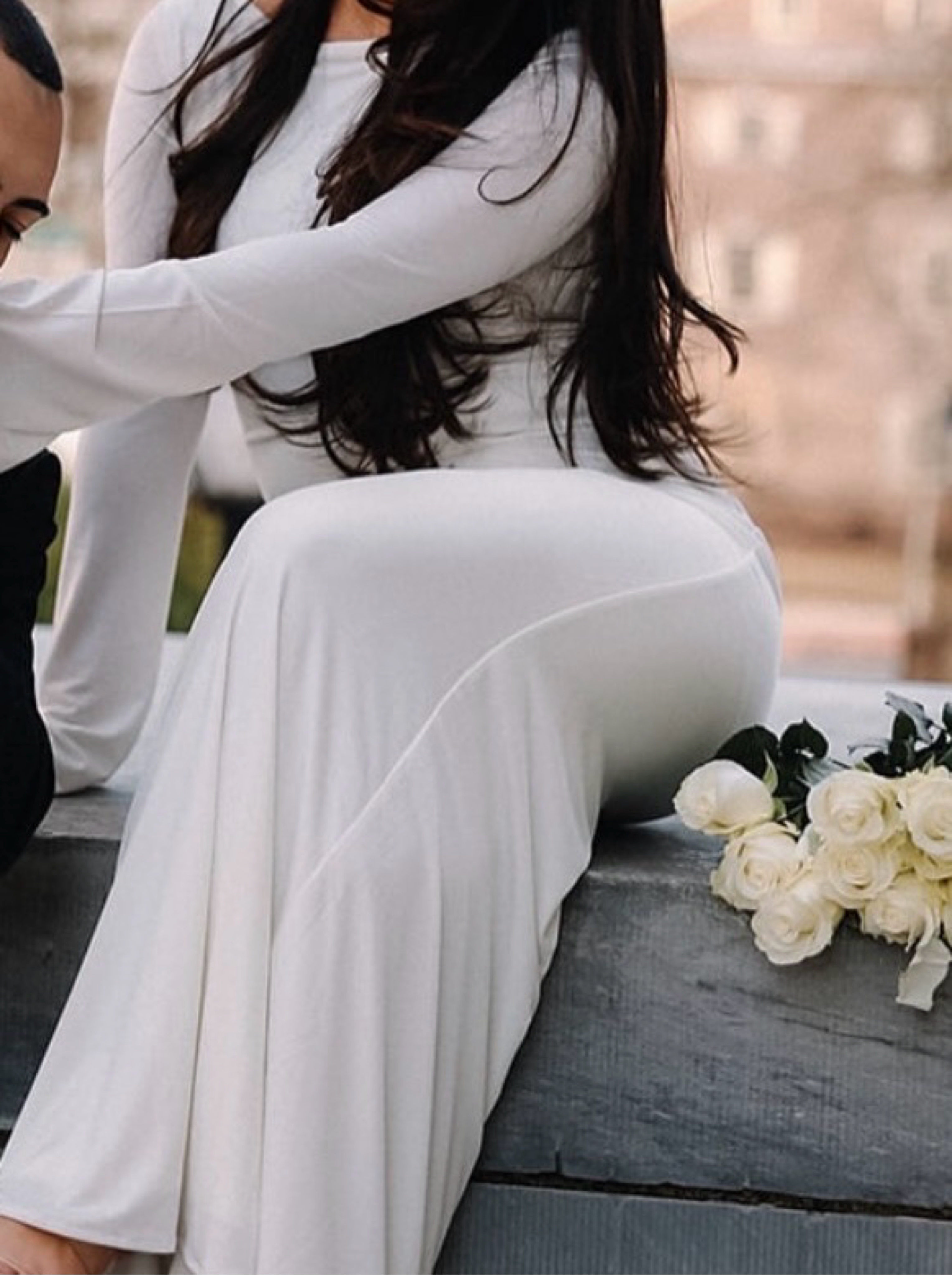 meshki long sleeve white dress Iris Long Sleeve Satin Maxi Dress / White | MESHKI
