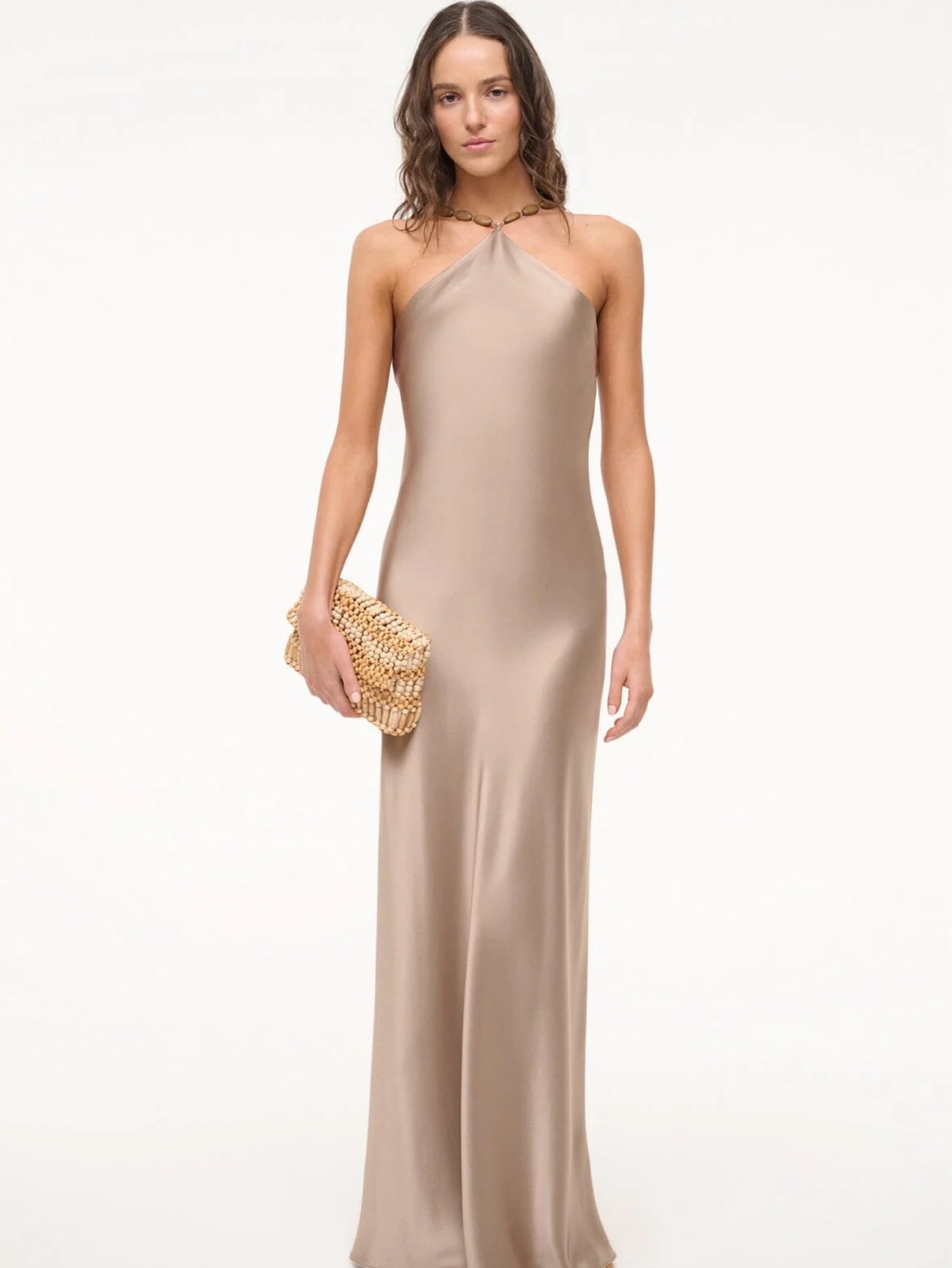 staud cadence halter maxi dress STAUD Cadence Dress