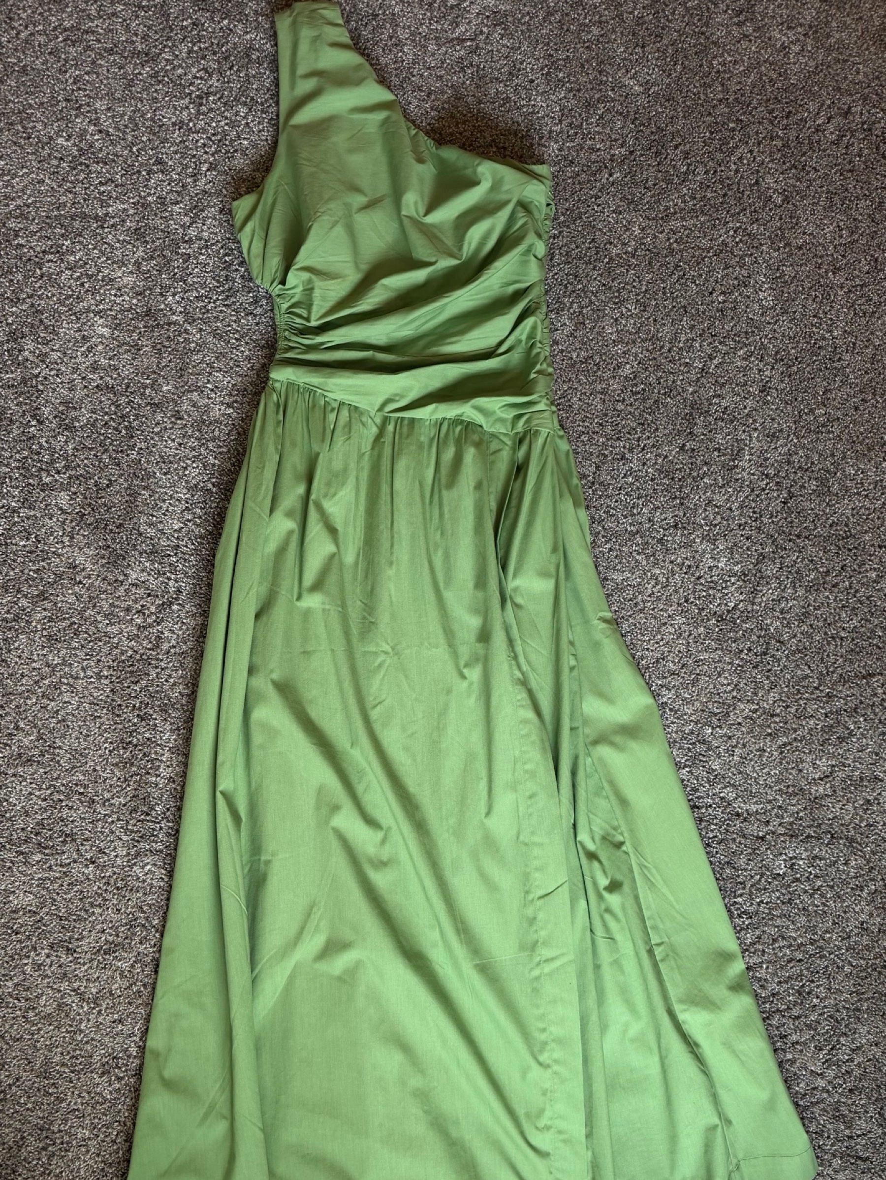 Abercrombie & Fitch one-shoulder green maxi dress by Abercombie