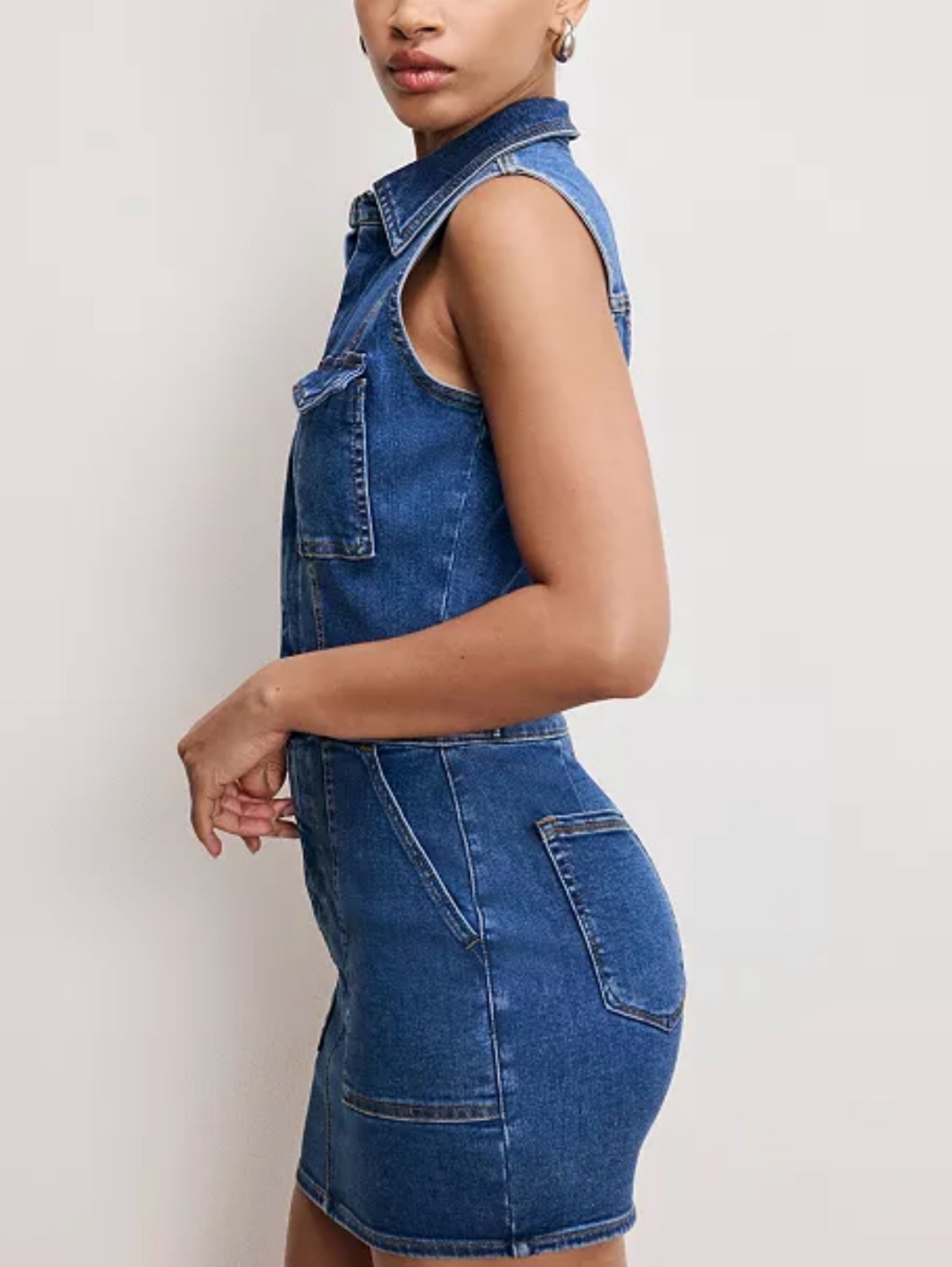 fit for success mini dress Fit for Success Sleeveless Mini Dress by Good American