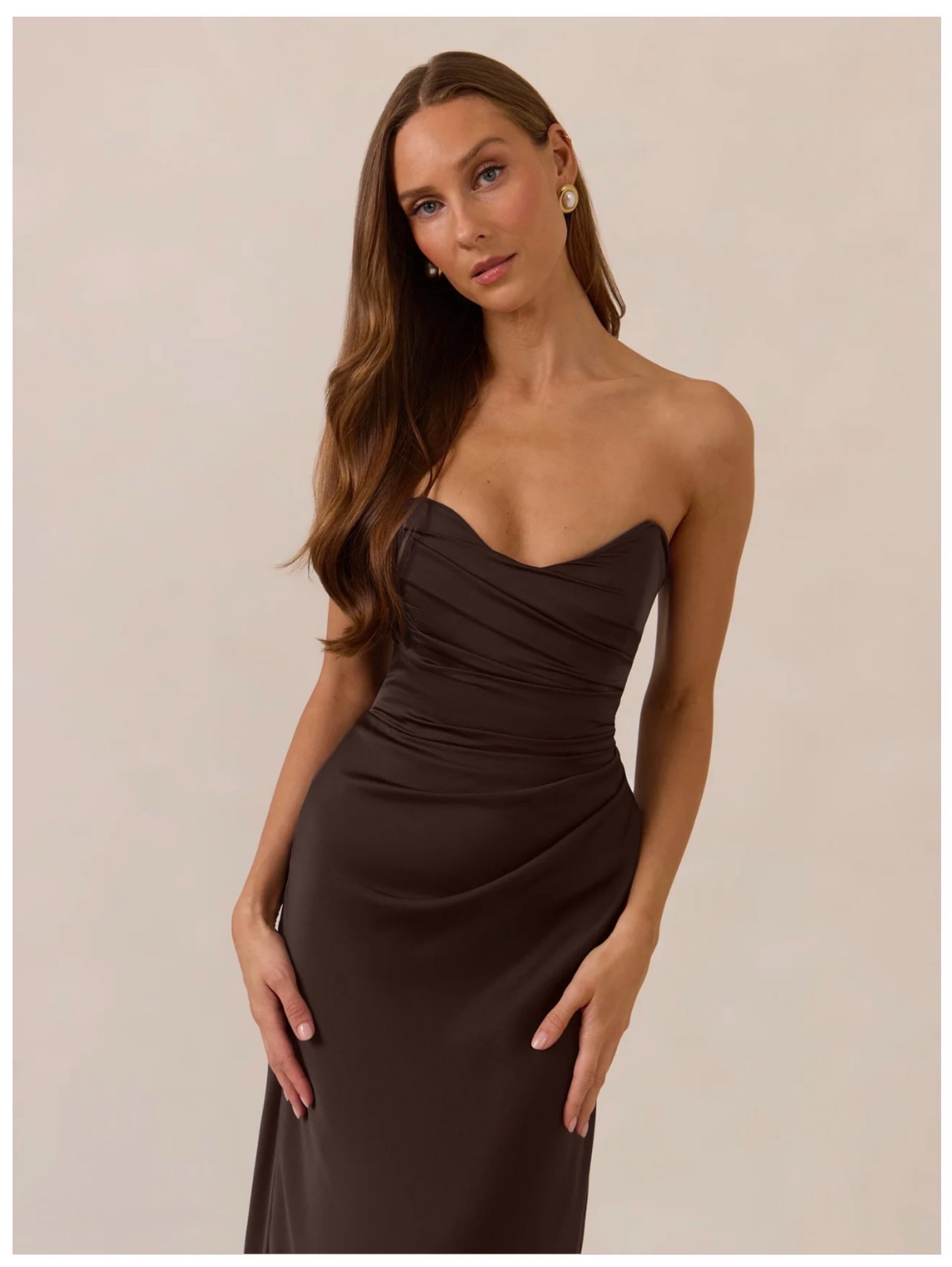 Park and Fifth Espresso Brown Gown (Blair) by Park and fifth