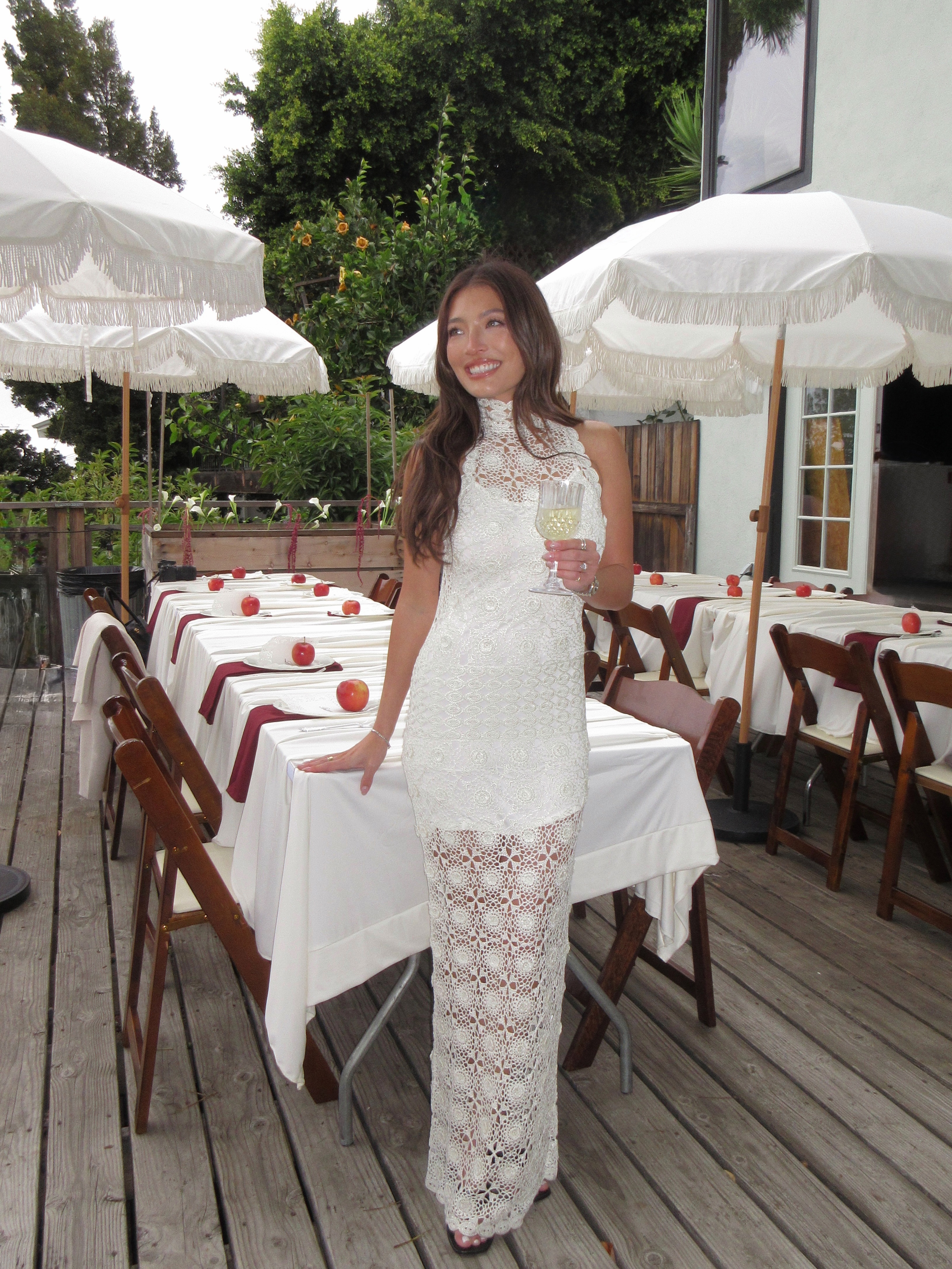 bec and bridge white lace dress NEW ARRIVAL The Bec & Bridge Ania Halter Maxi Dress in Ivory The perfect choice for a bridal shower! HIRE: $150 || In Size XS/S (6-8) Please note: this dress