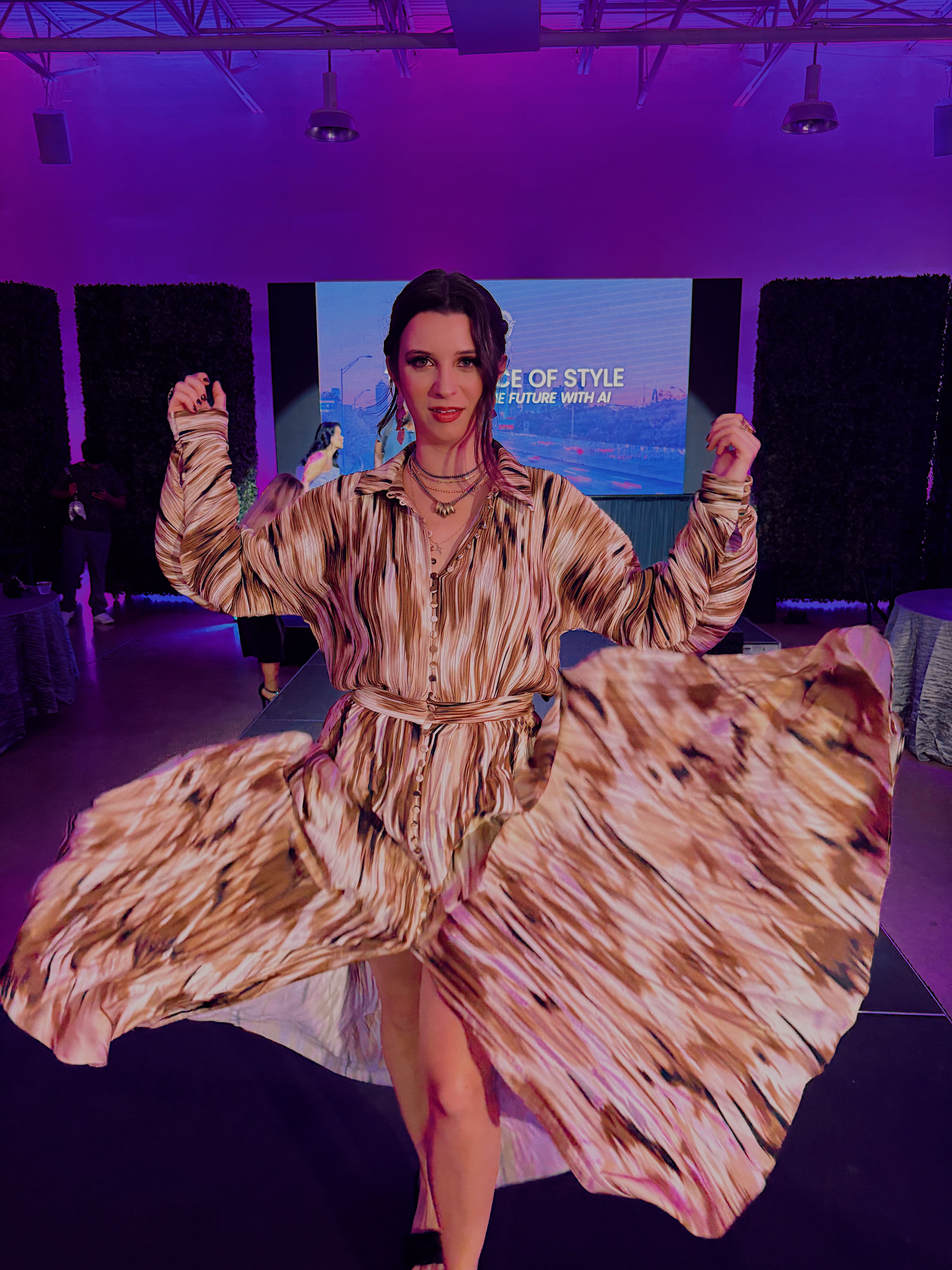 SIMKHAI Printed Belted Maxi Shirt Dress by Jonathan Simkhai - Pickle