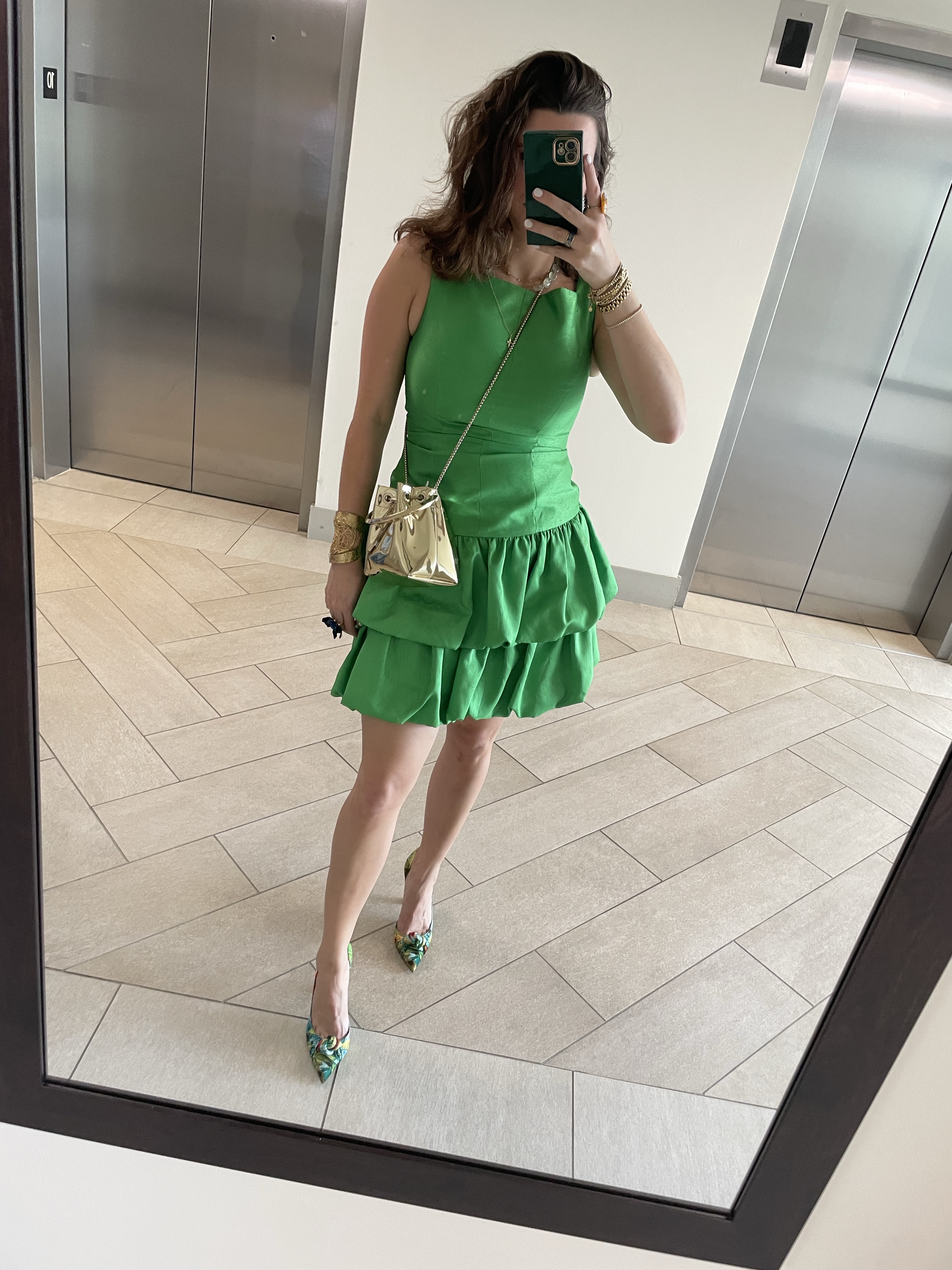 Vintage A.B.S. Allen Schwartz Emerald Green Party Dress by A.B.S
