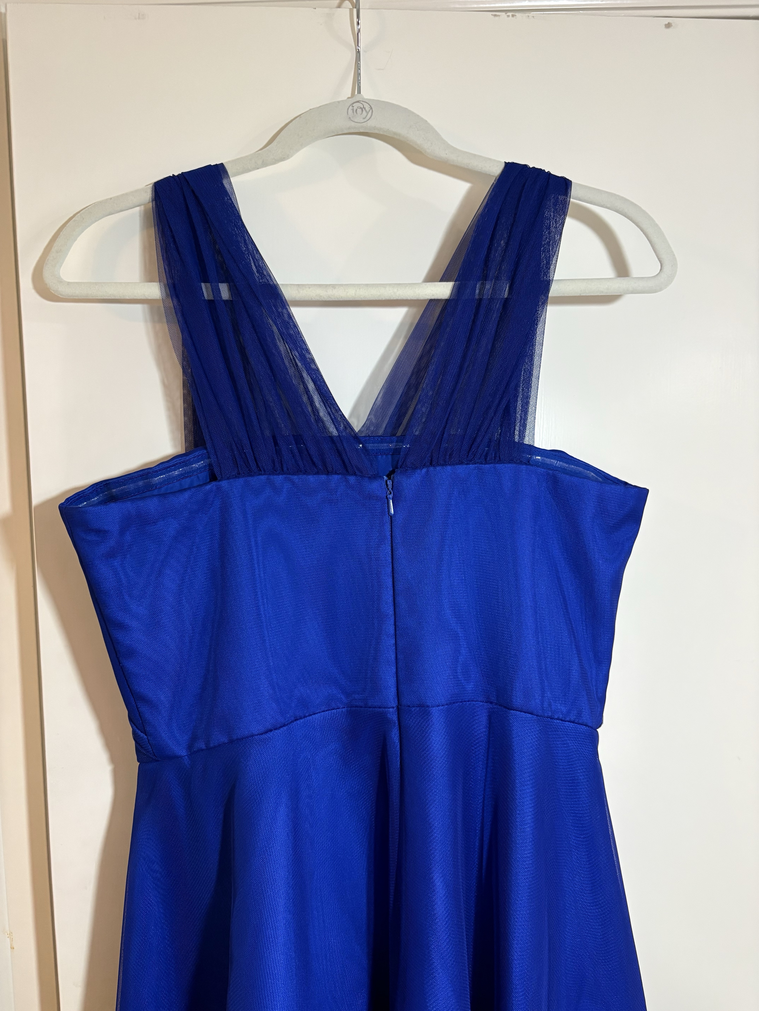 carmen marc valvo blue dress Royal Blue Cutaway Dress by Carmen Marc Valvo