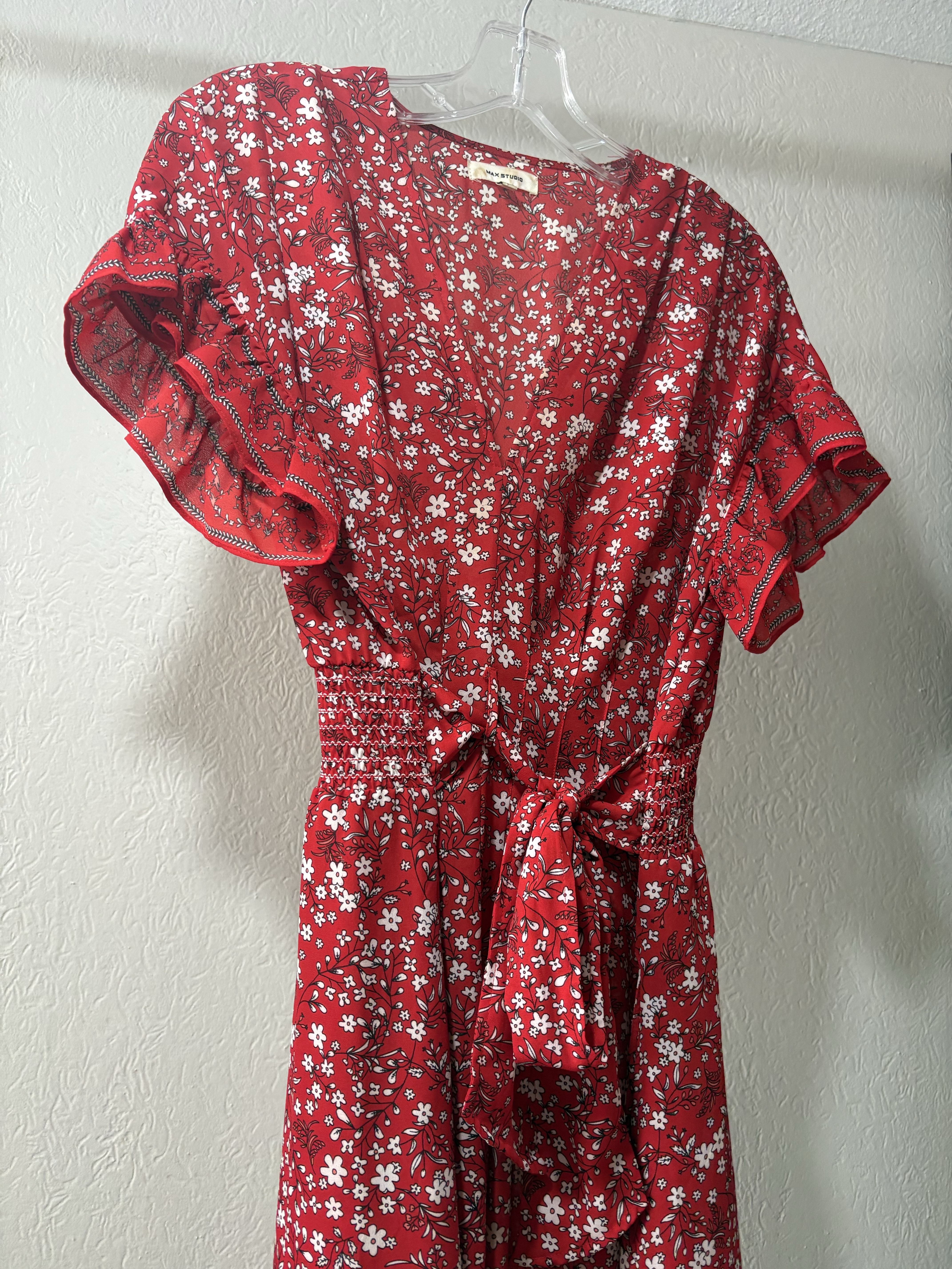 max studio red floral dress Armoire