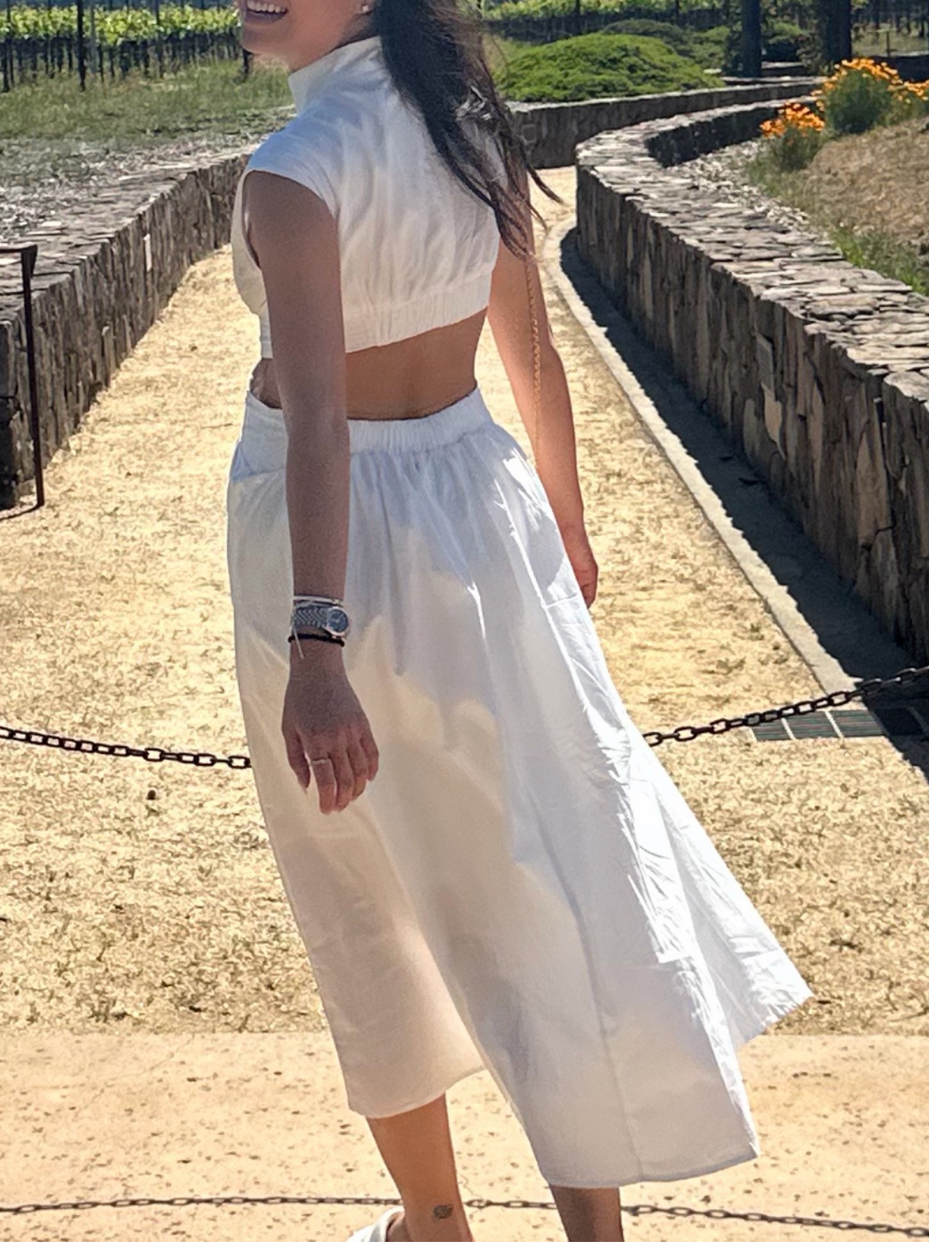 white cutout midi dress White Halter Cutout Midi Dress