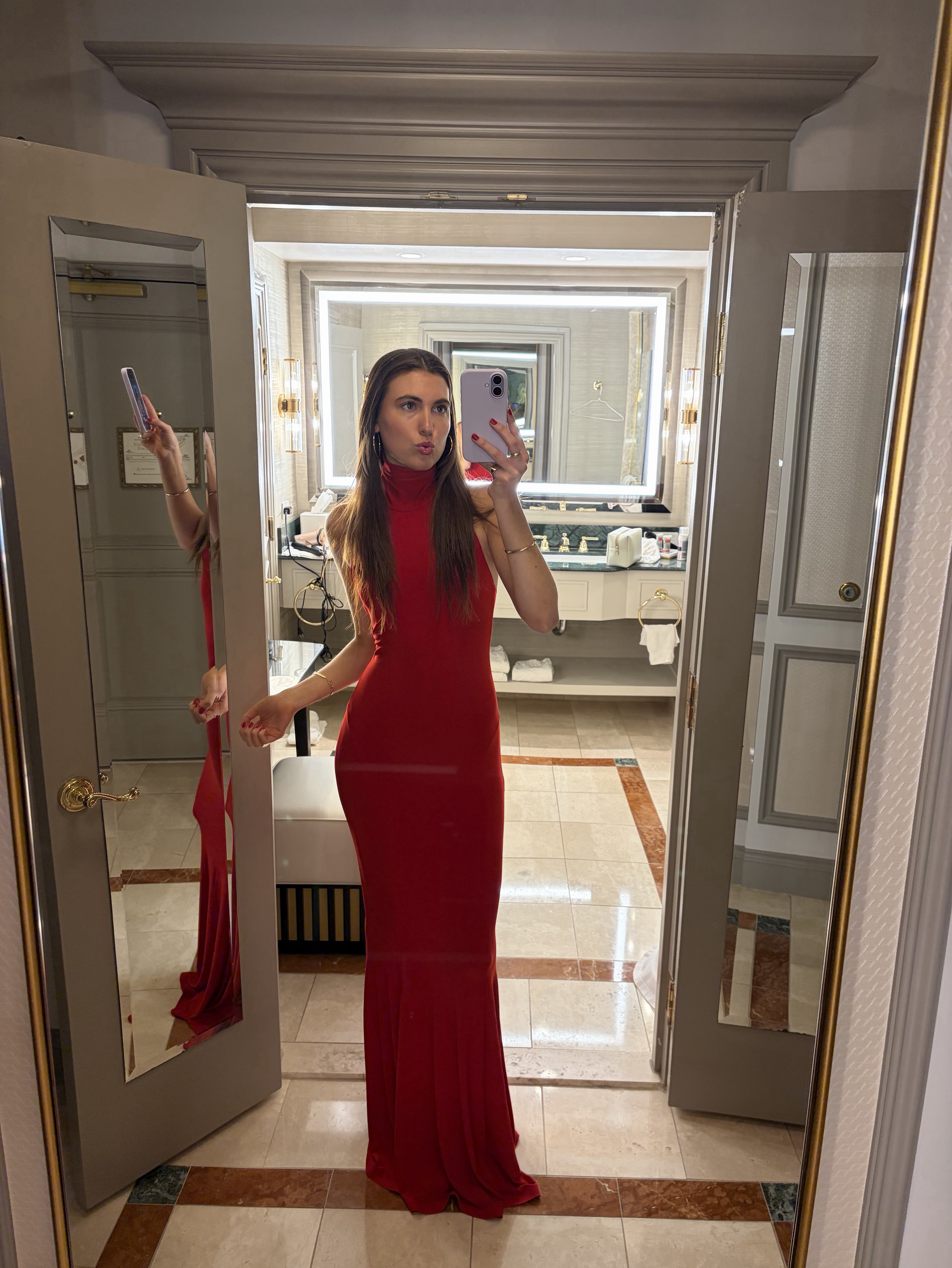 red plus size dresses party Final Sale Shiny BodyCon Dress with Side Ruffle and Front Slit in Sleeve Length Bandage Dresses Size:XL | in stock Blossom Energy Eyelet Lace