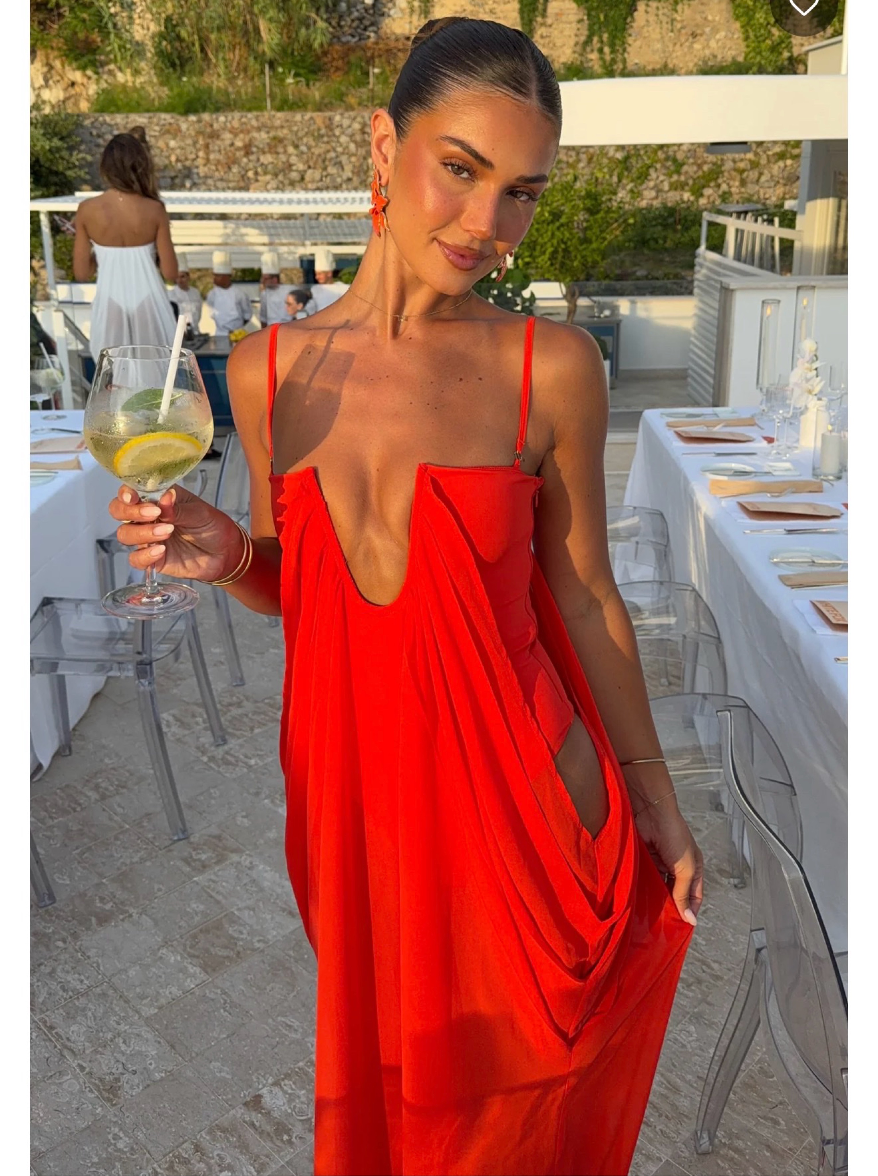 white fox red dress It's Up To Me Halter Mini wears an XS Ash is 166cm Search Results for 