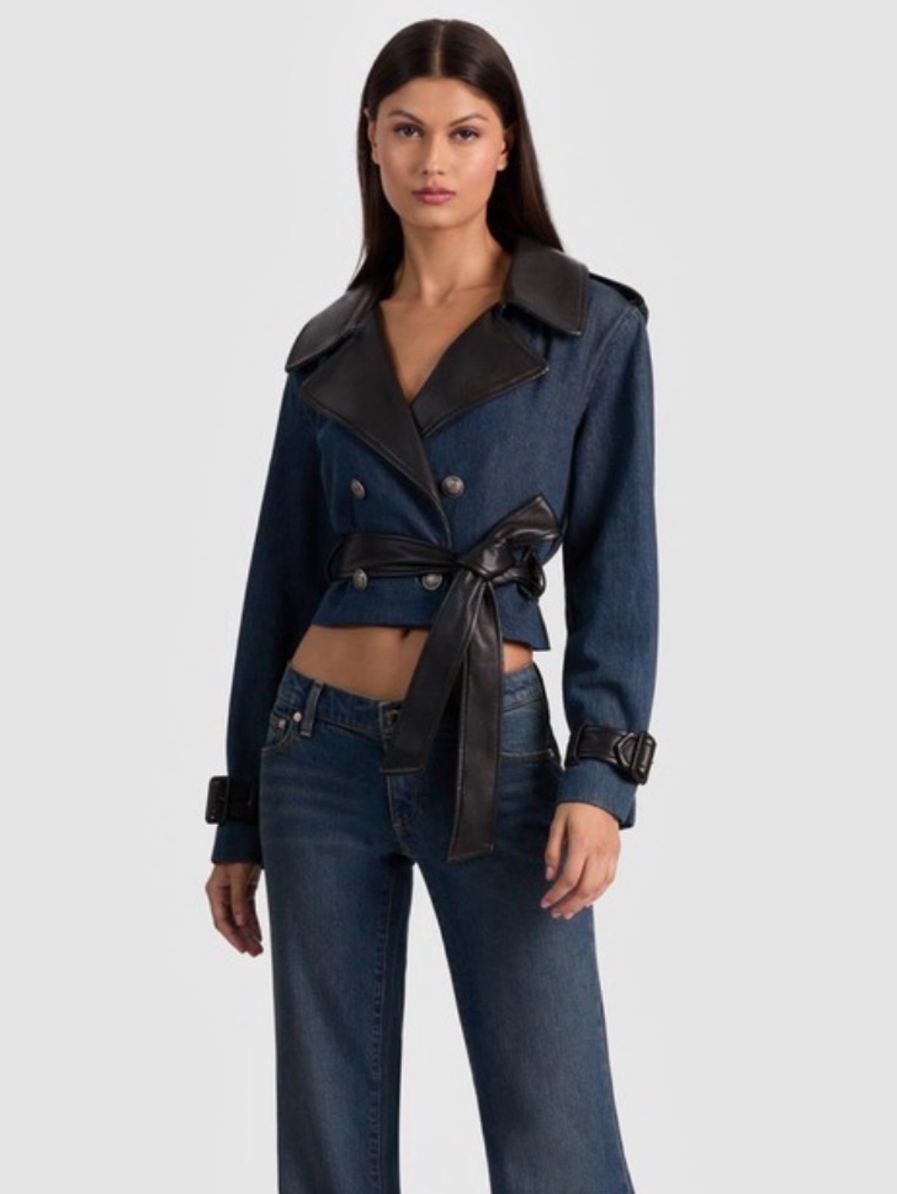 Alice and olivia crop denim trench by Alice + Olivia | Pickle