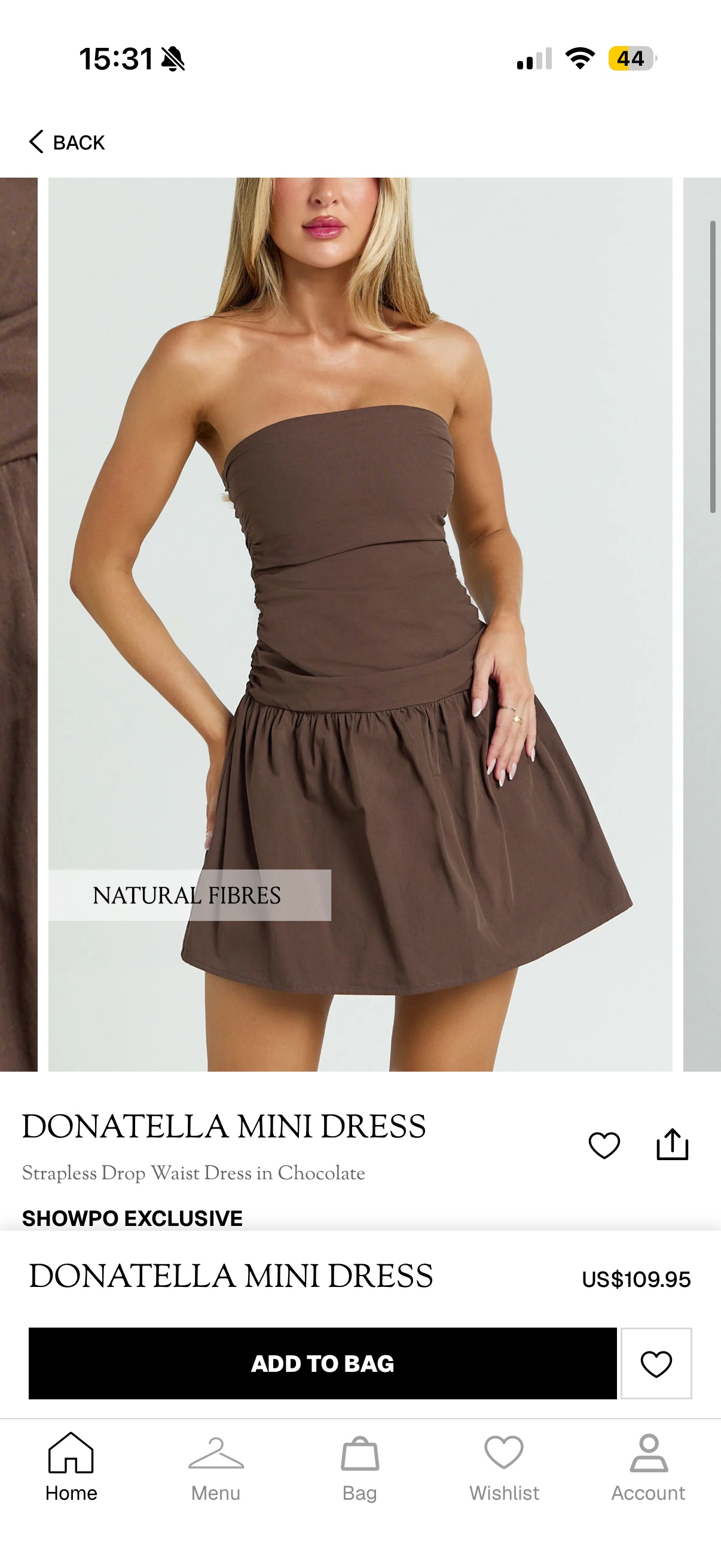 Showpo Brown drop waist dress