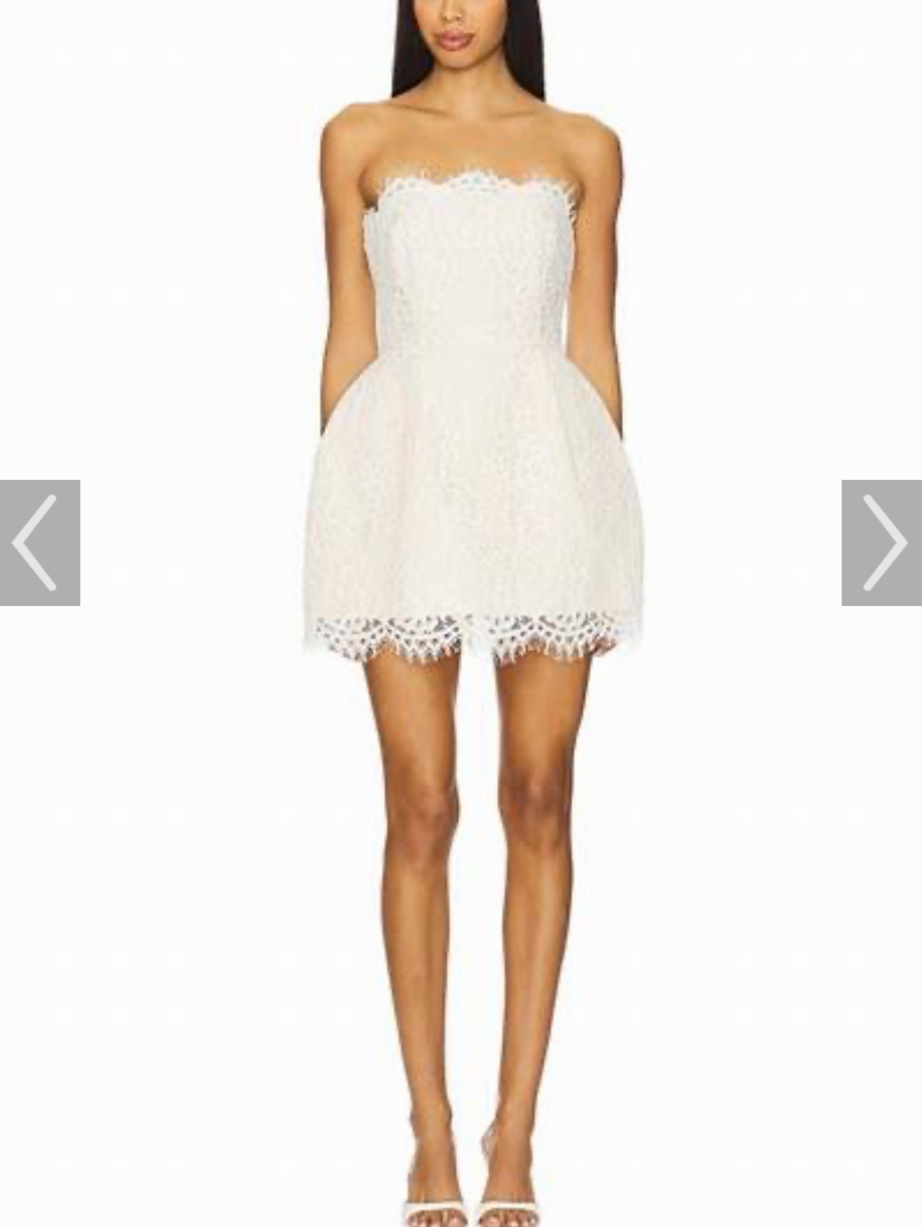 Sarina Lovers and Friends Lace Strapless Mini Dress
