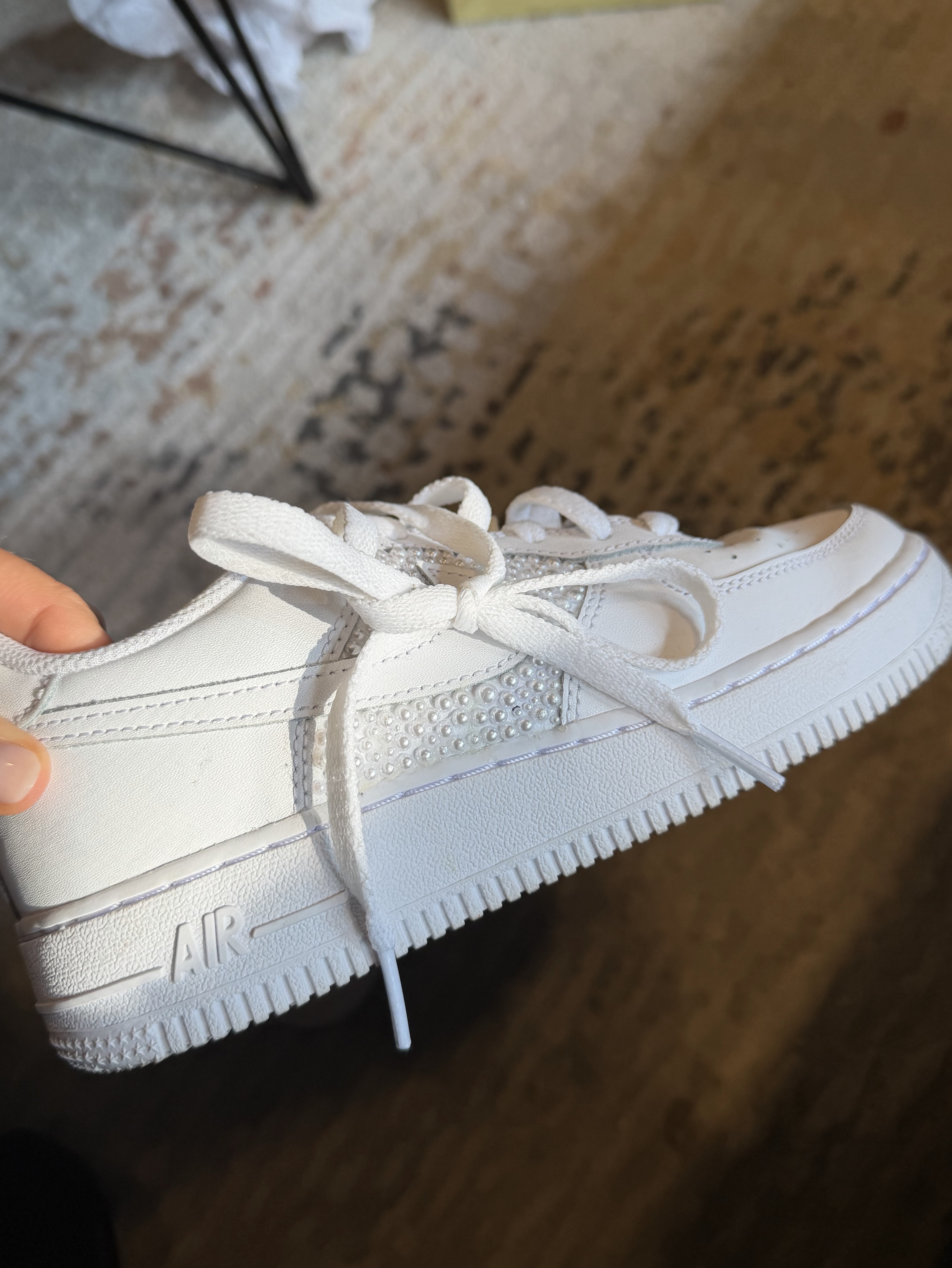 Bedazzled Nike second wedding shoes!