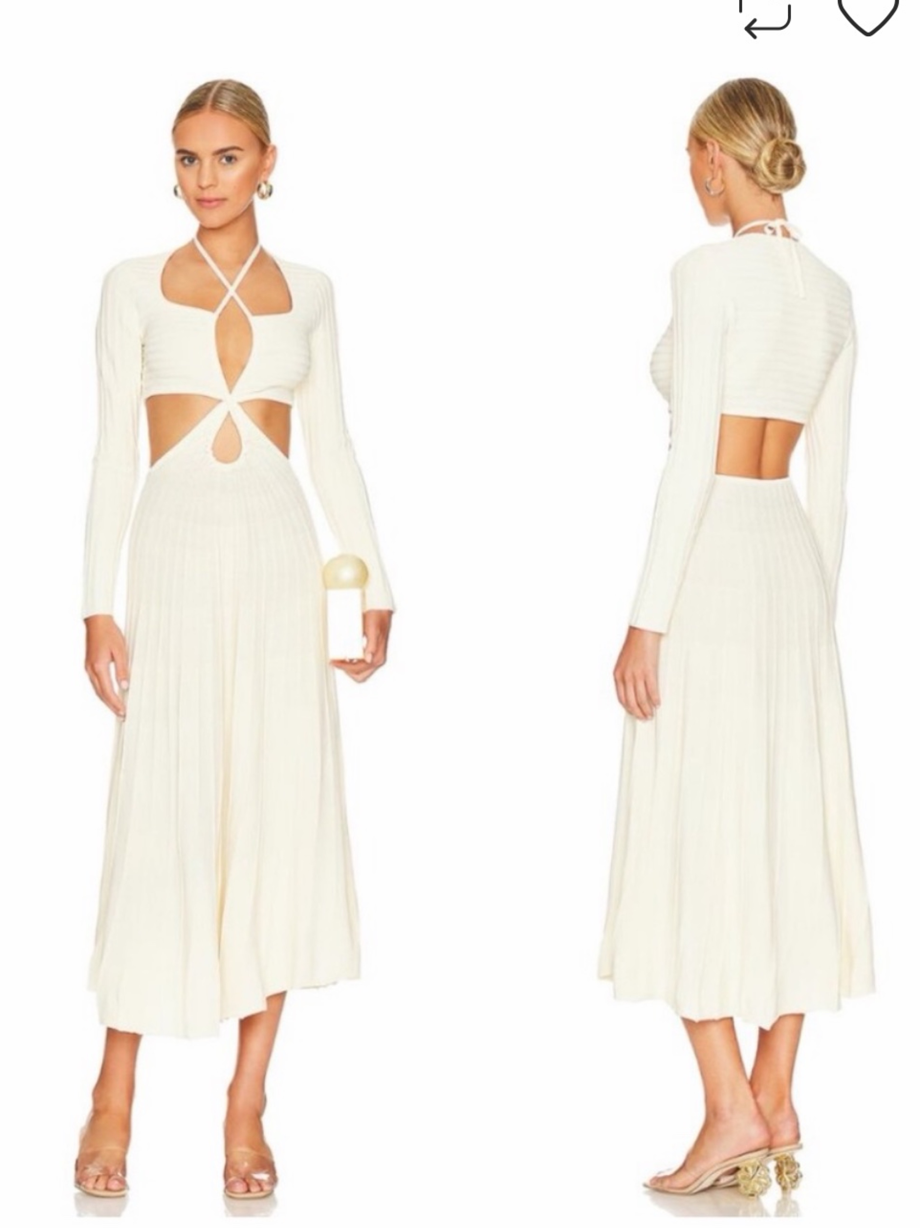 cult gaia cream dress EVALEIGH KNIT DRESS