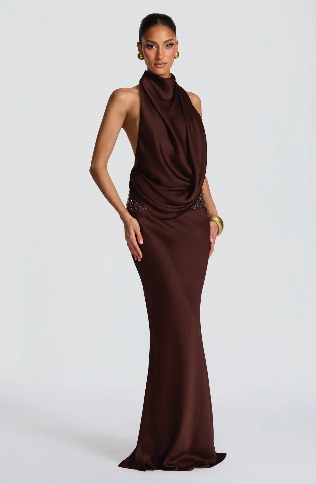 BABYBOO - ARMELLE MAXI DRESS - PLUM BROWN by Babyboo - Pickle