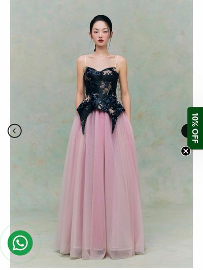 Floral Corset Tulle Gown by DD Atelier | Pickle