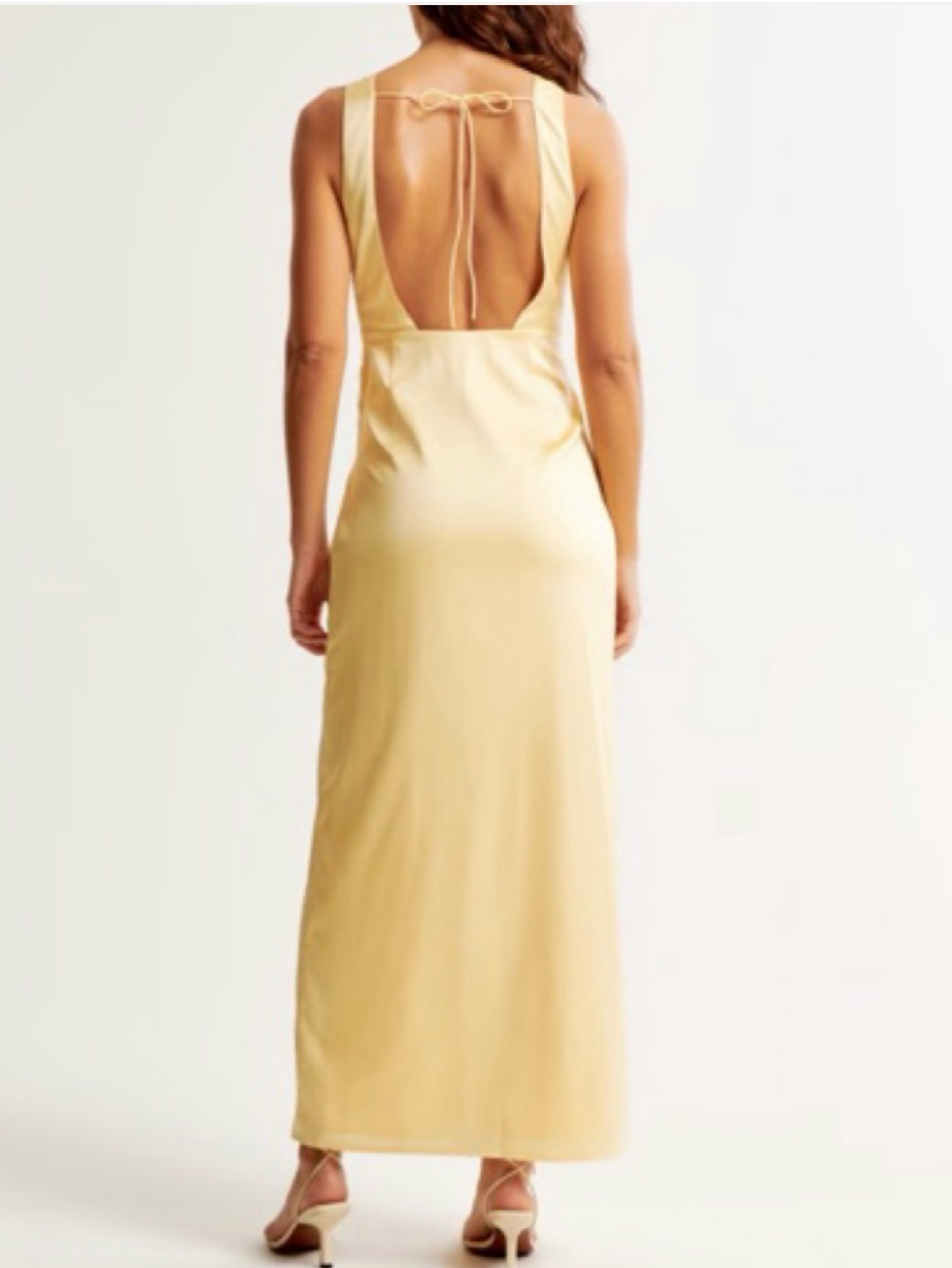 satin slip dress abercrombie Abercrombie & Fitch + Satin Slip Midi Dress