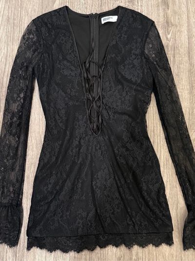 mistress rocks black lace dress Mistress Rocks Black Lace Corset Mini Dress