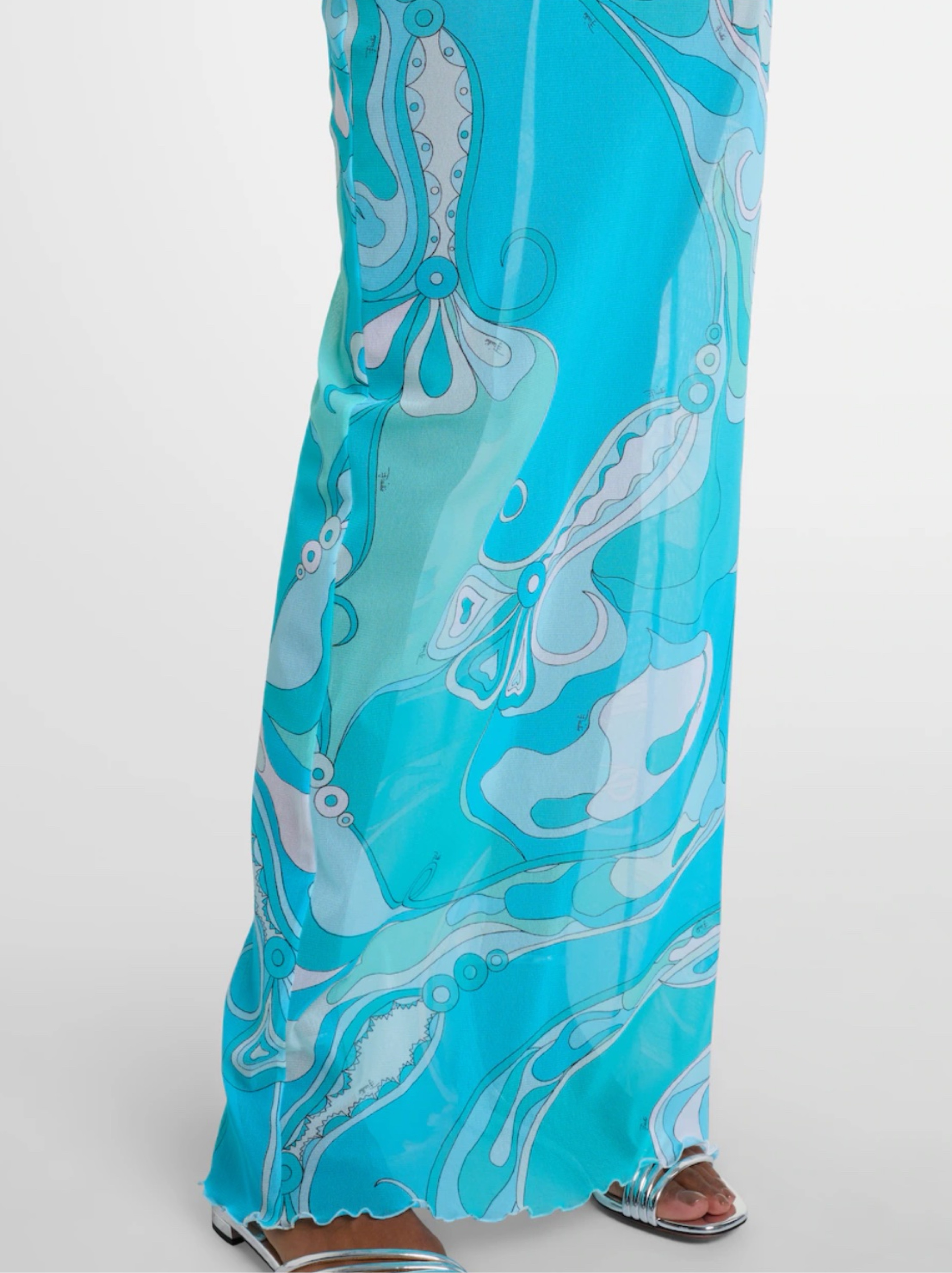 pucci orchidee silk maxi dress PUCCI Orchidee-print long-sleeve Maxi Dress | Pink