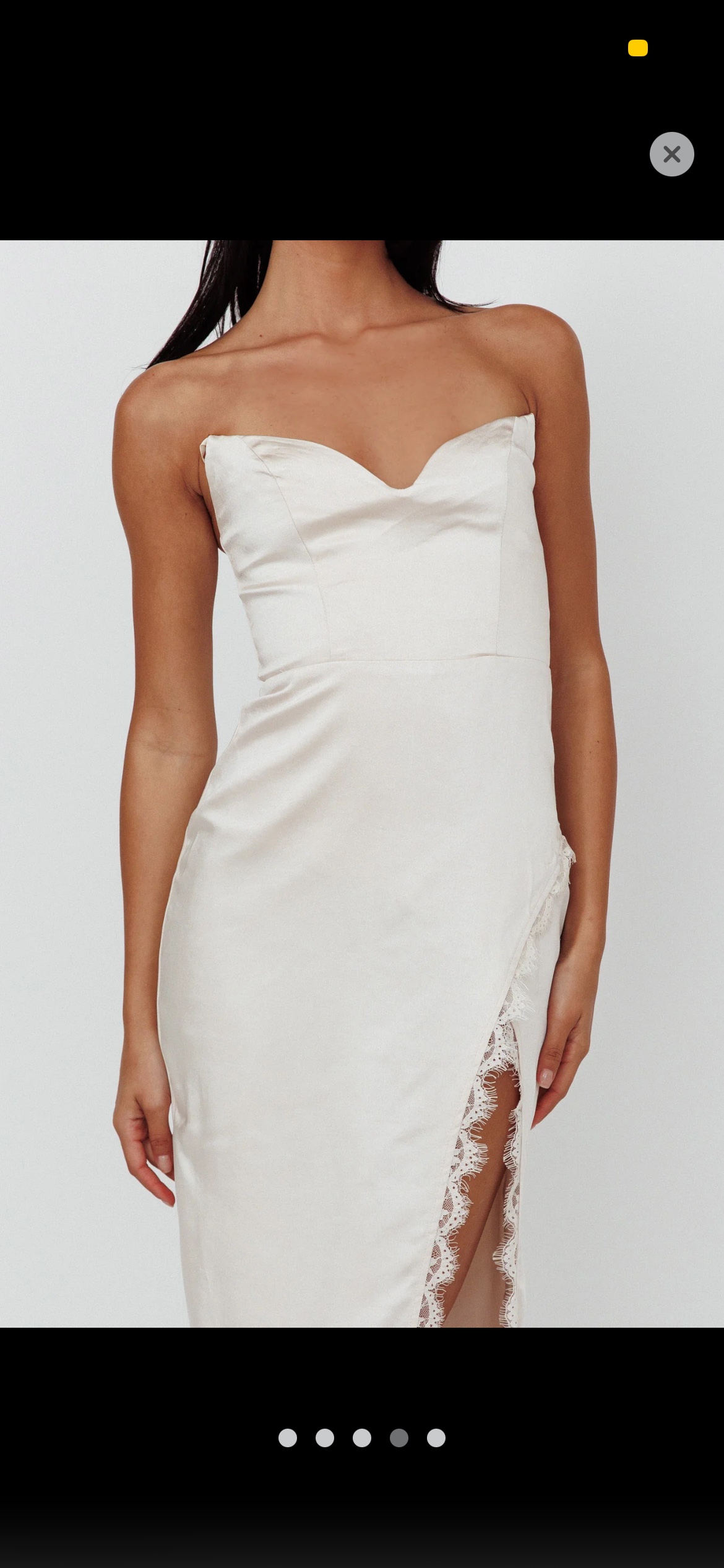 Selfie Leslie Winter Moon Strapless lace dress by Selfie Leslie - Pickle