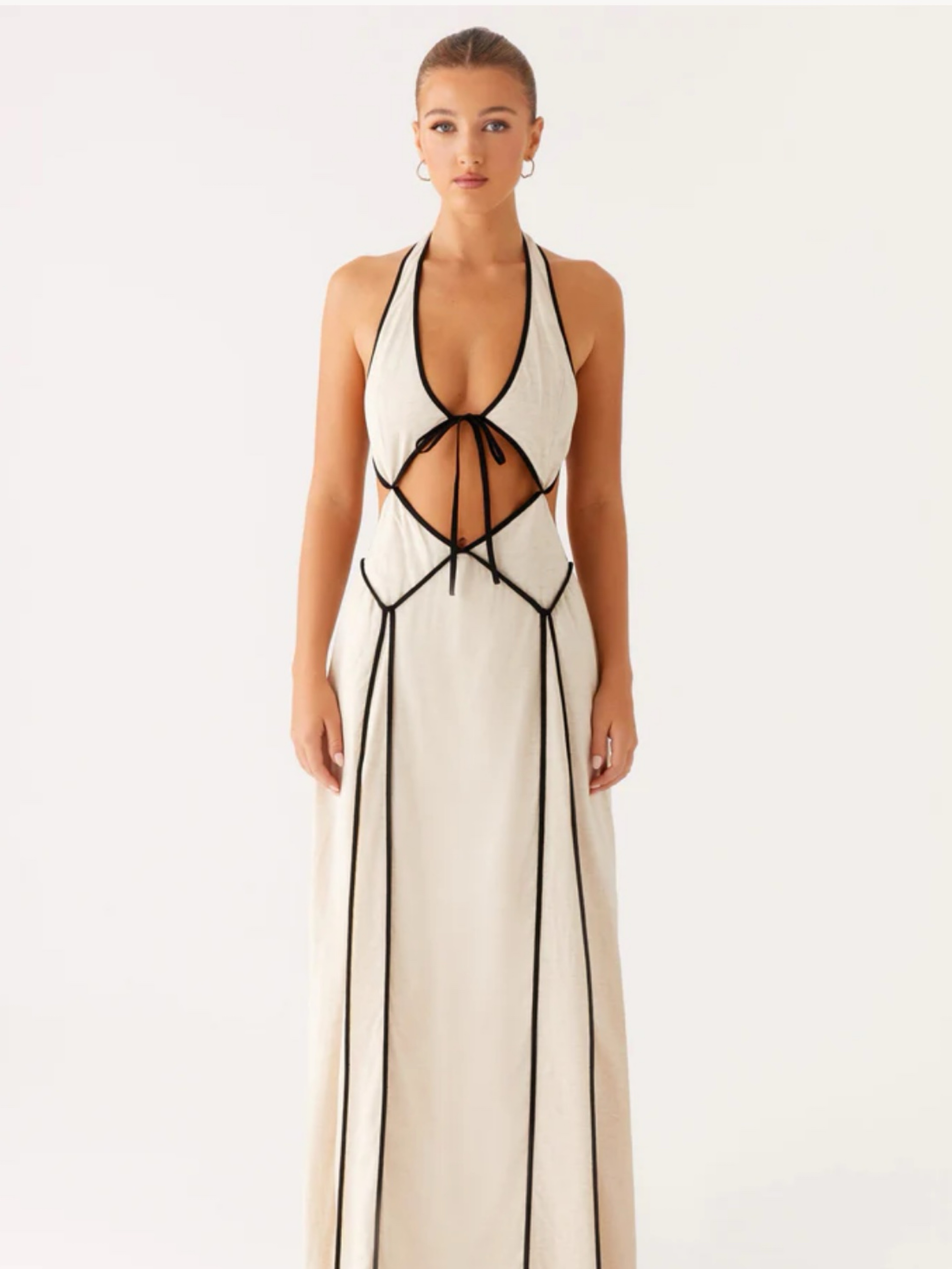 peppermayo cream dress Nyra Midi Dress