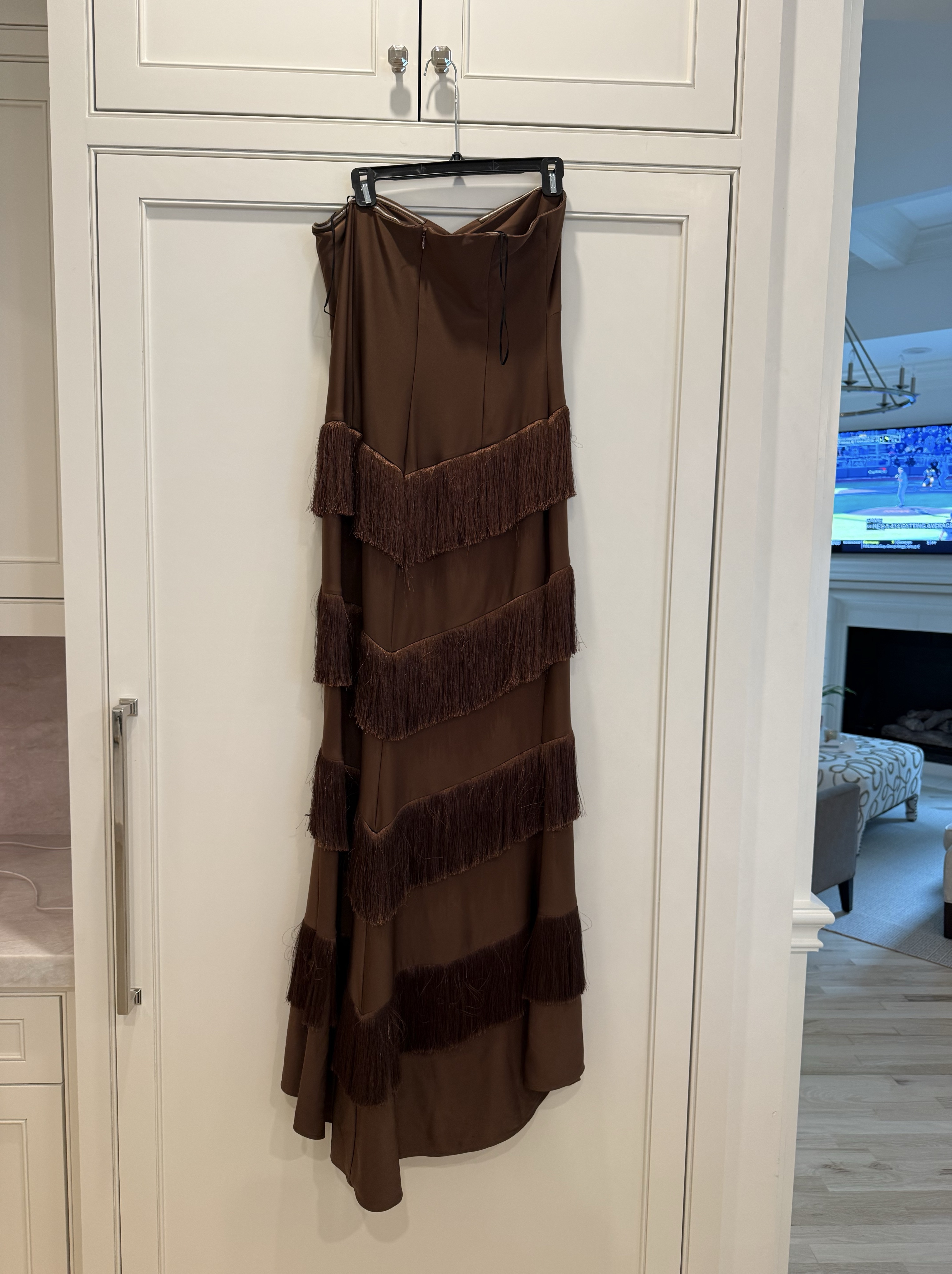 revolve brown fringe dress Elise Fringe Dress