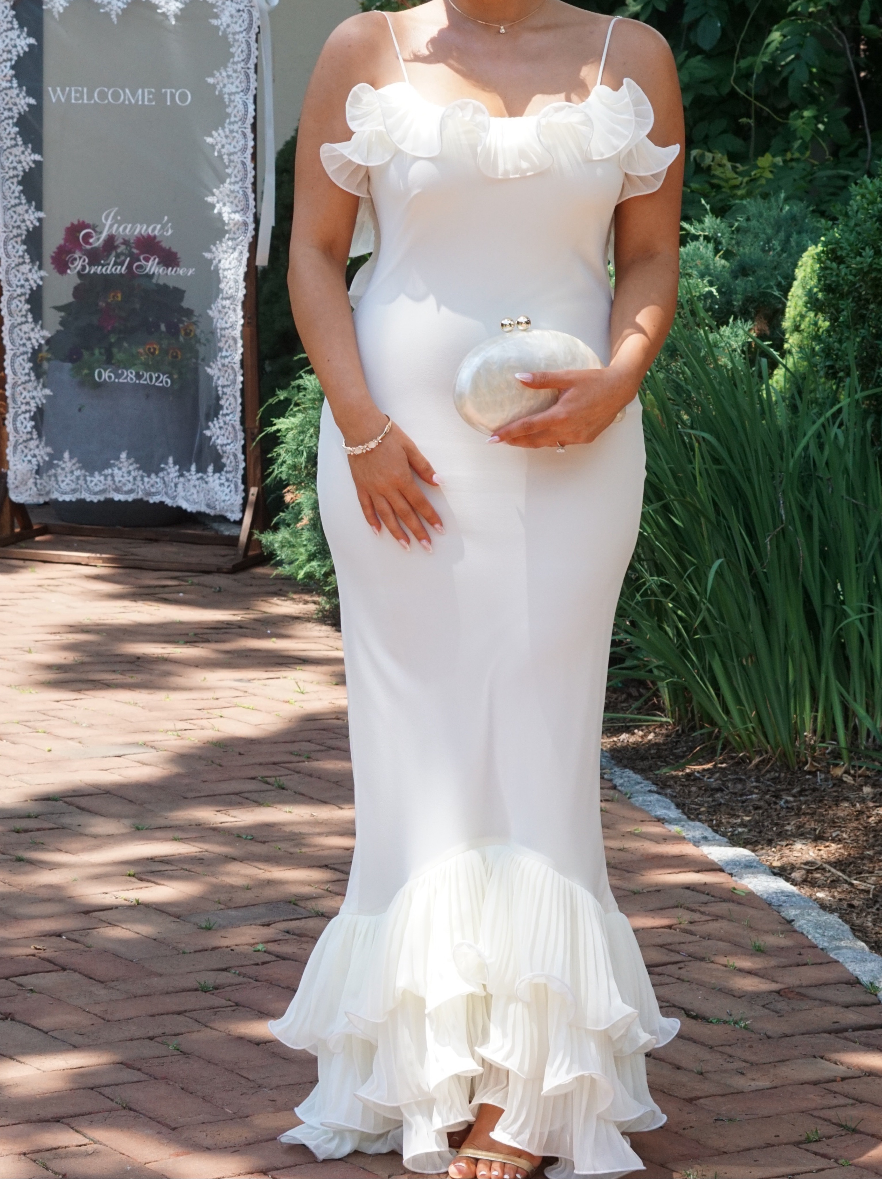delina dress in cream DELFI Delina Maxi Dress