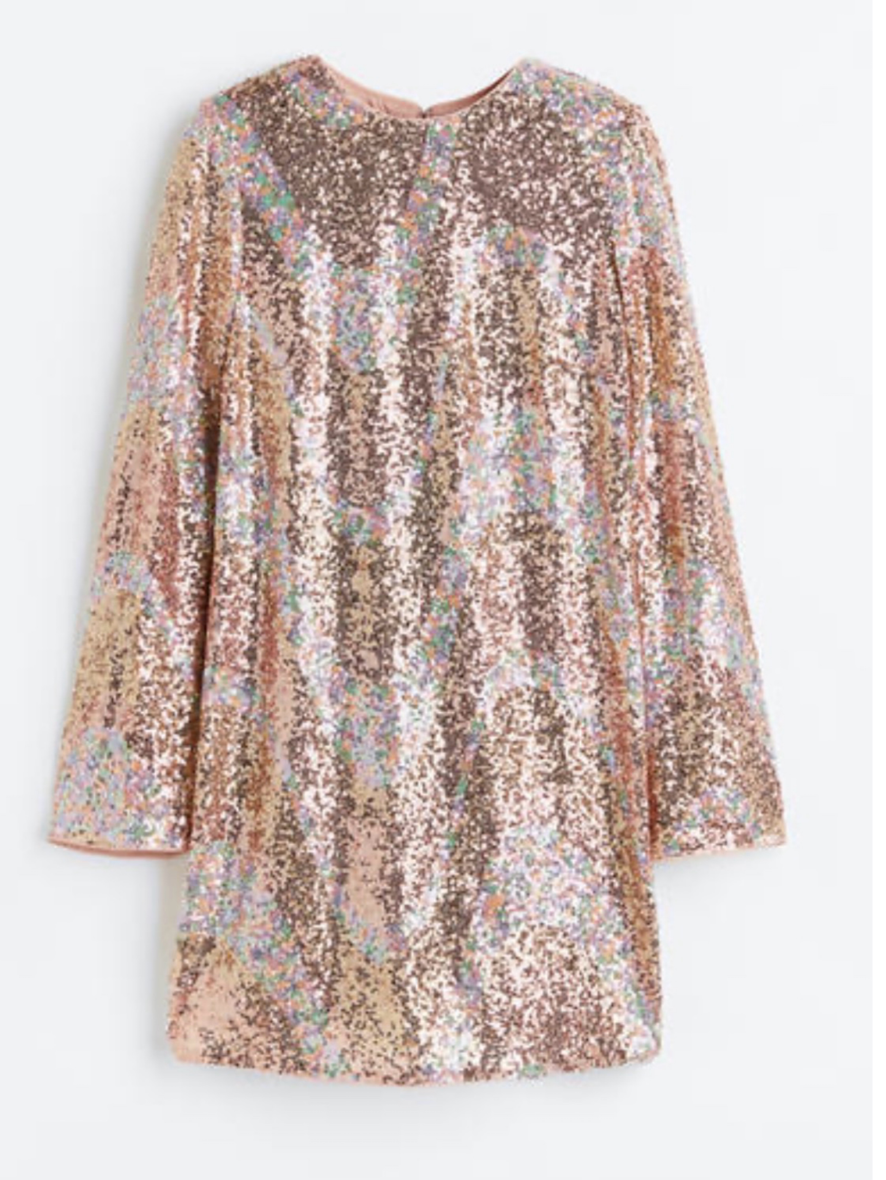gold sequin shift dress with sleeves $595 Badgley Mischka Women's Gold Sequin V-Neck Long Sleeve Shift Dress Size 6