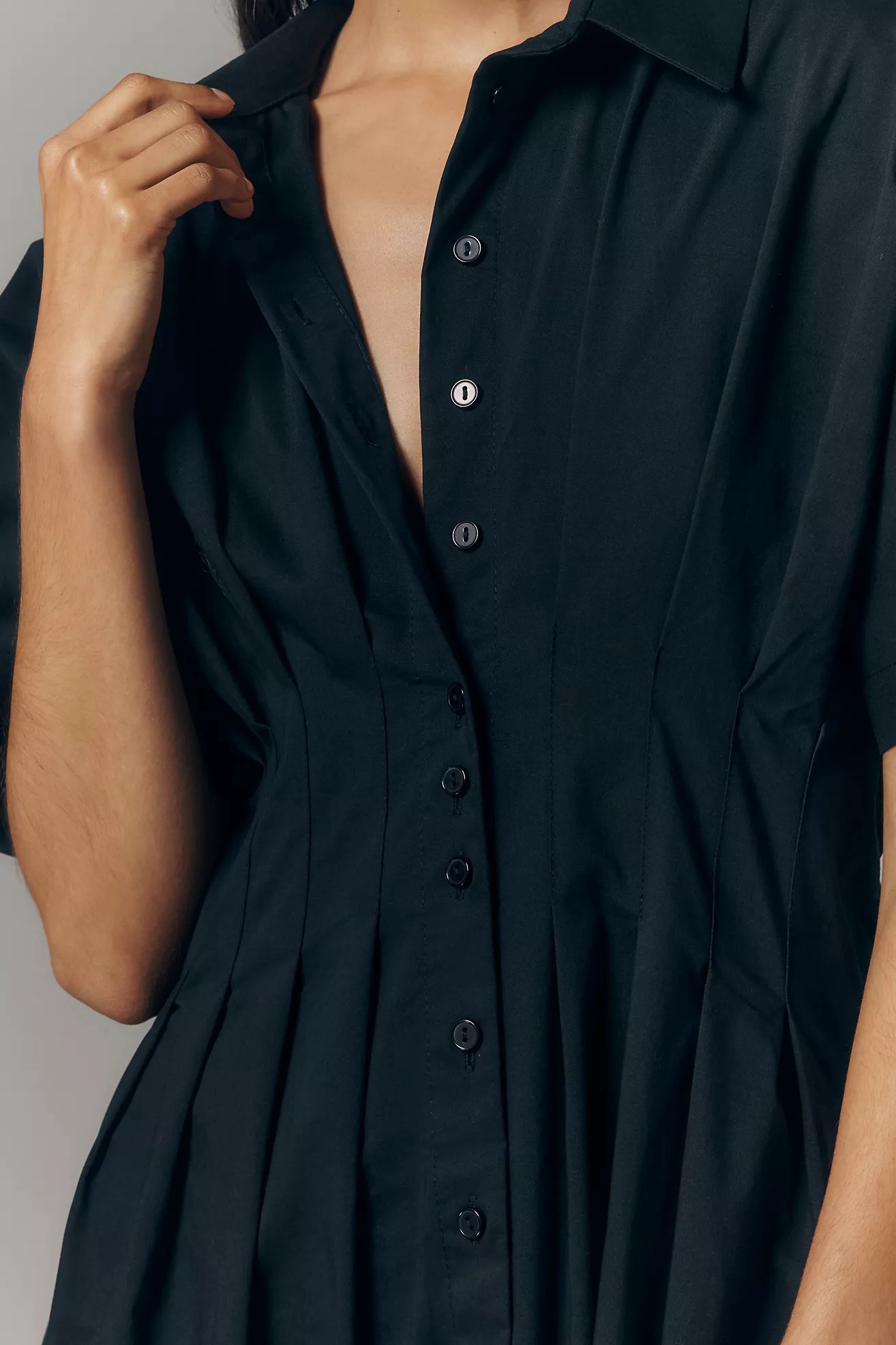 Anthropologie- Tobie Shirt Dress by Exquise Black by Anthropologie - Pickle Anthropologie- Tobie Shirt Dress by Exquise Black by Anthropologie - Pickle