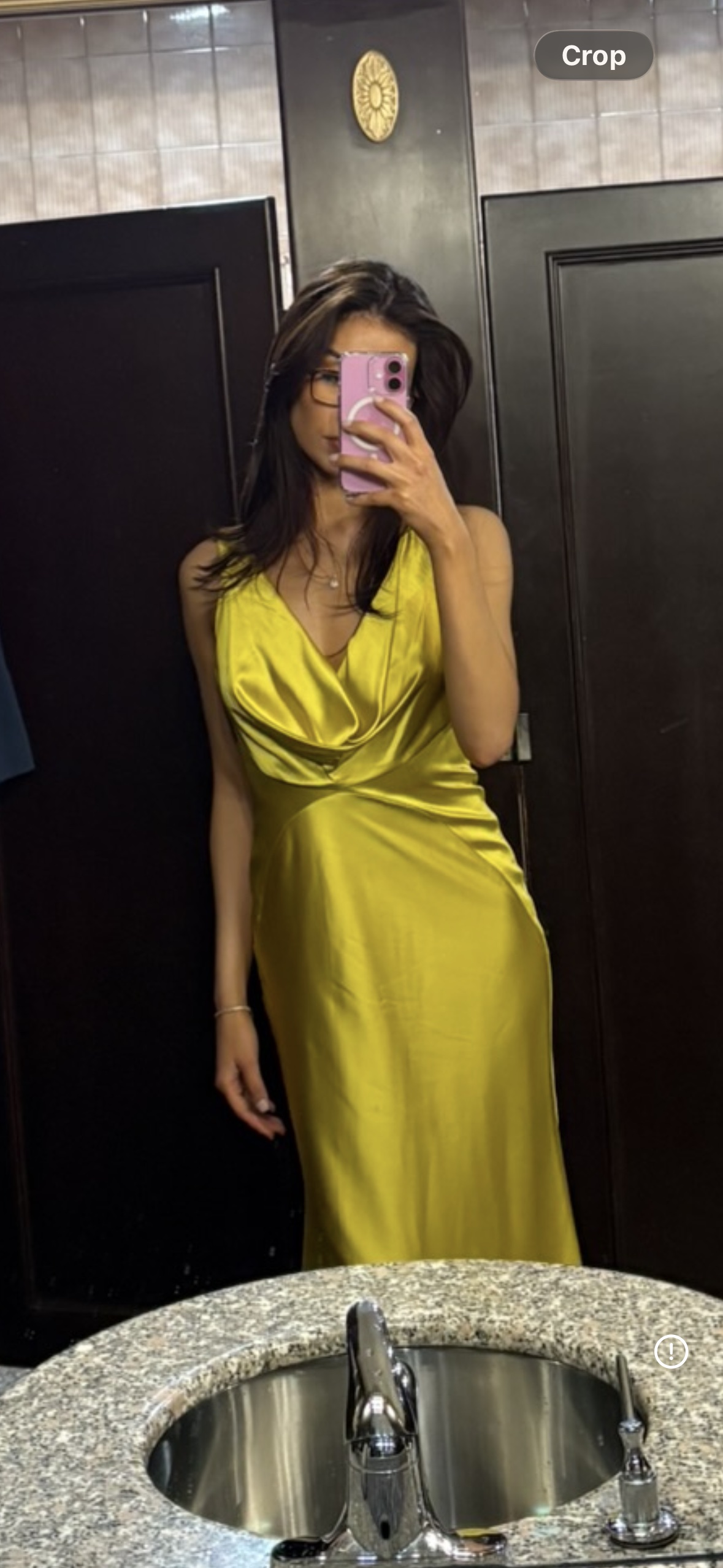 vince camuto dress gold Vince Camuto Metallic Flounced-Sleeve Dress - Gold October