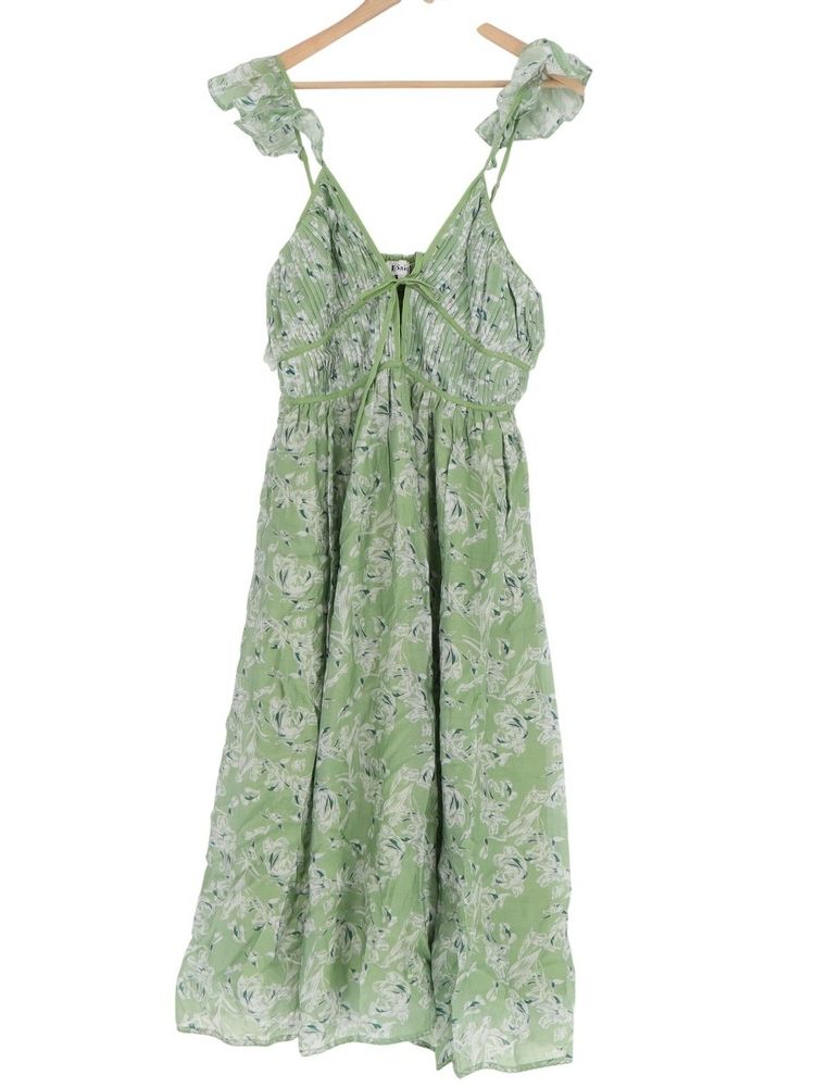 En Saison Green Floral Print Midi Dress by En Saison