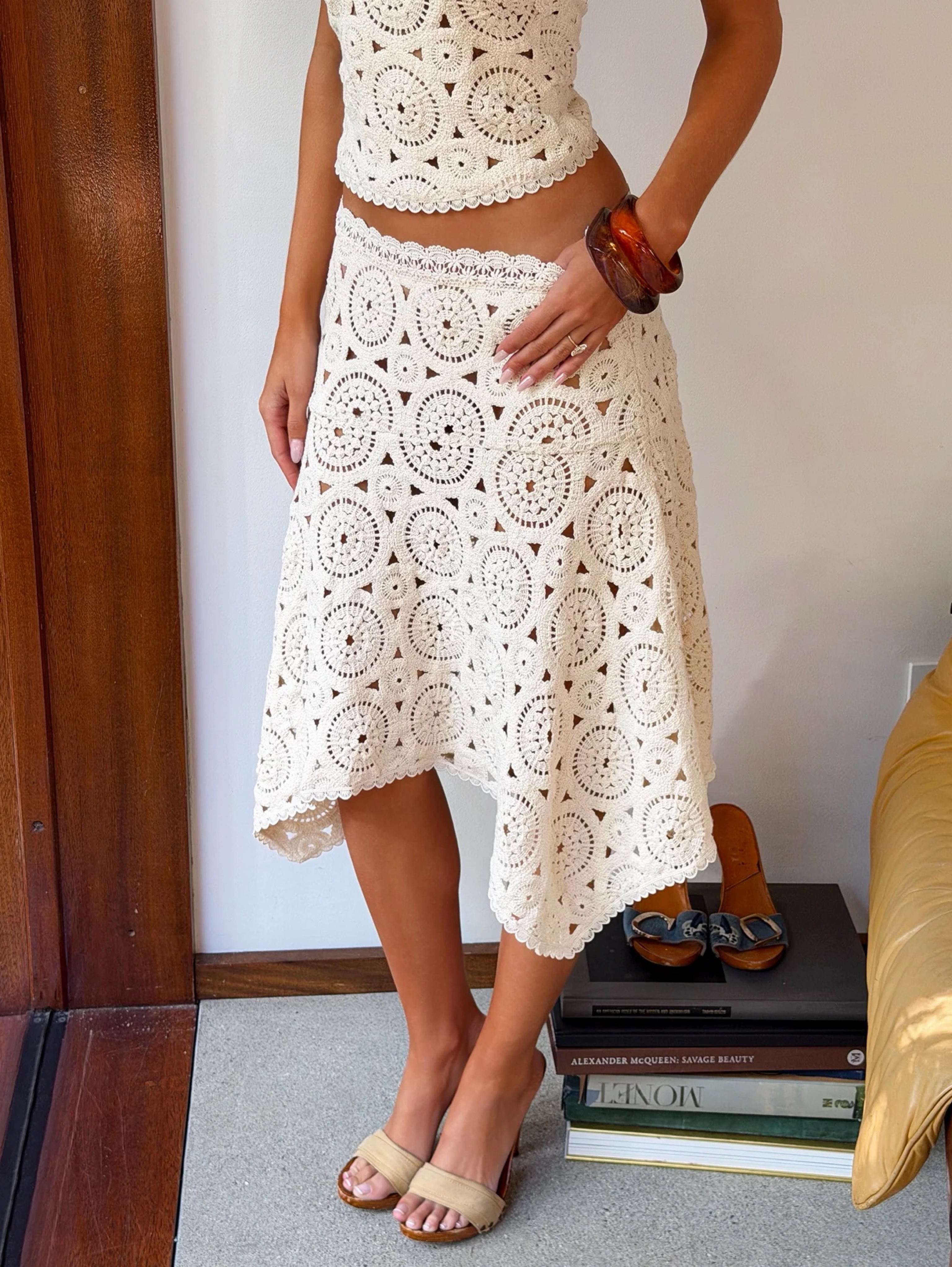 Crochet Midi Skirt Tiger Mist by Tiger Mist - Pickle