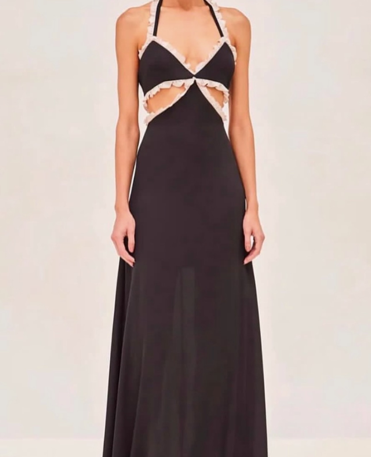 alexis cut out dress ALEXIS HALTER CUT OUT MAXI DRESS - ELIANA RED