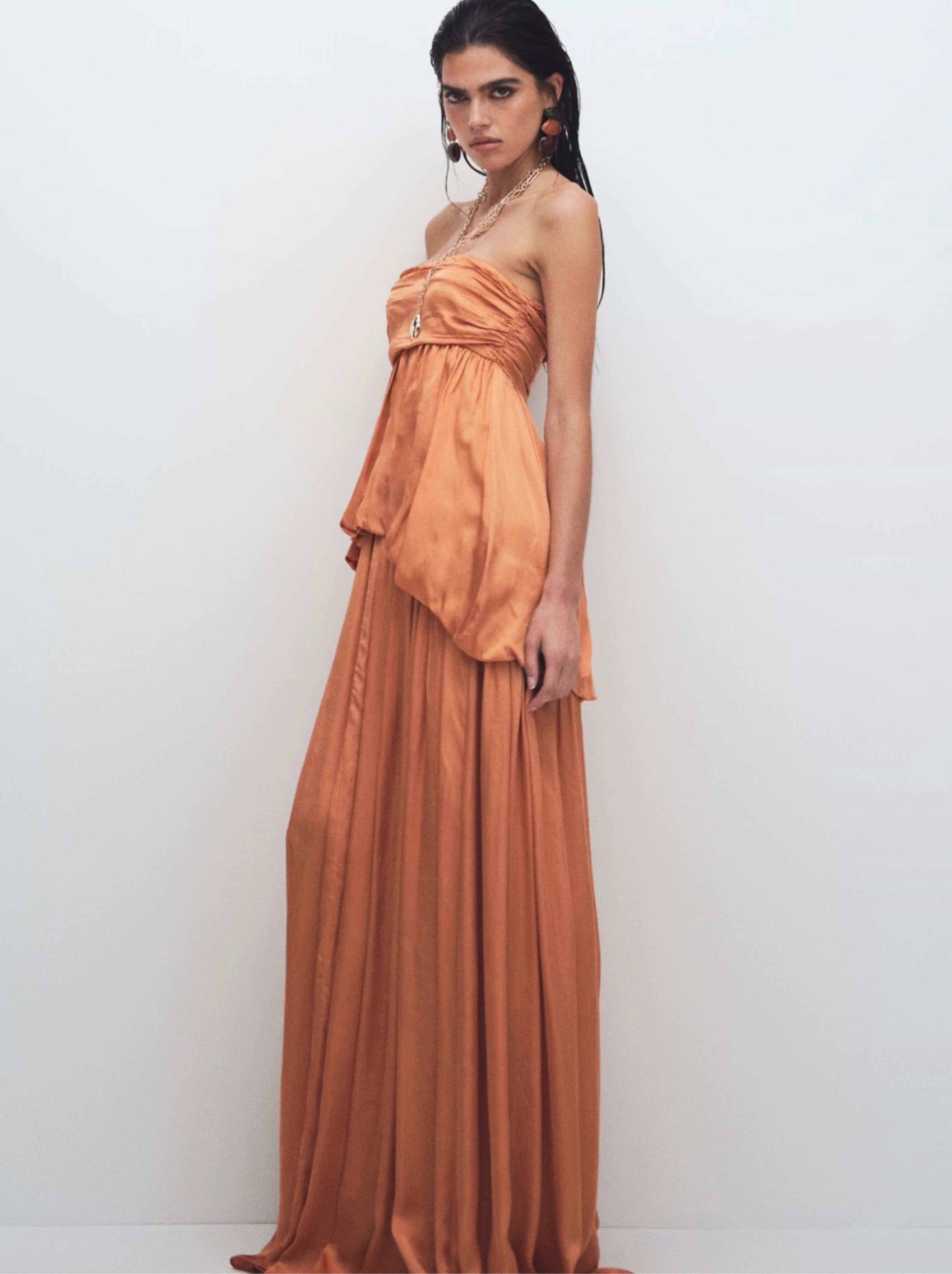 asos orange bridesmaid dress ASOS DESIGN Bridesmaid maxi dress with soft pleated bodice, Rust/Dark Orange