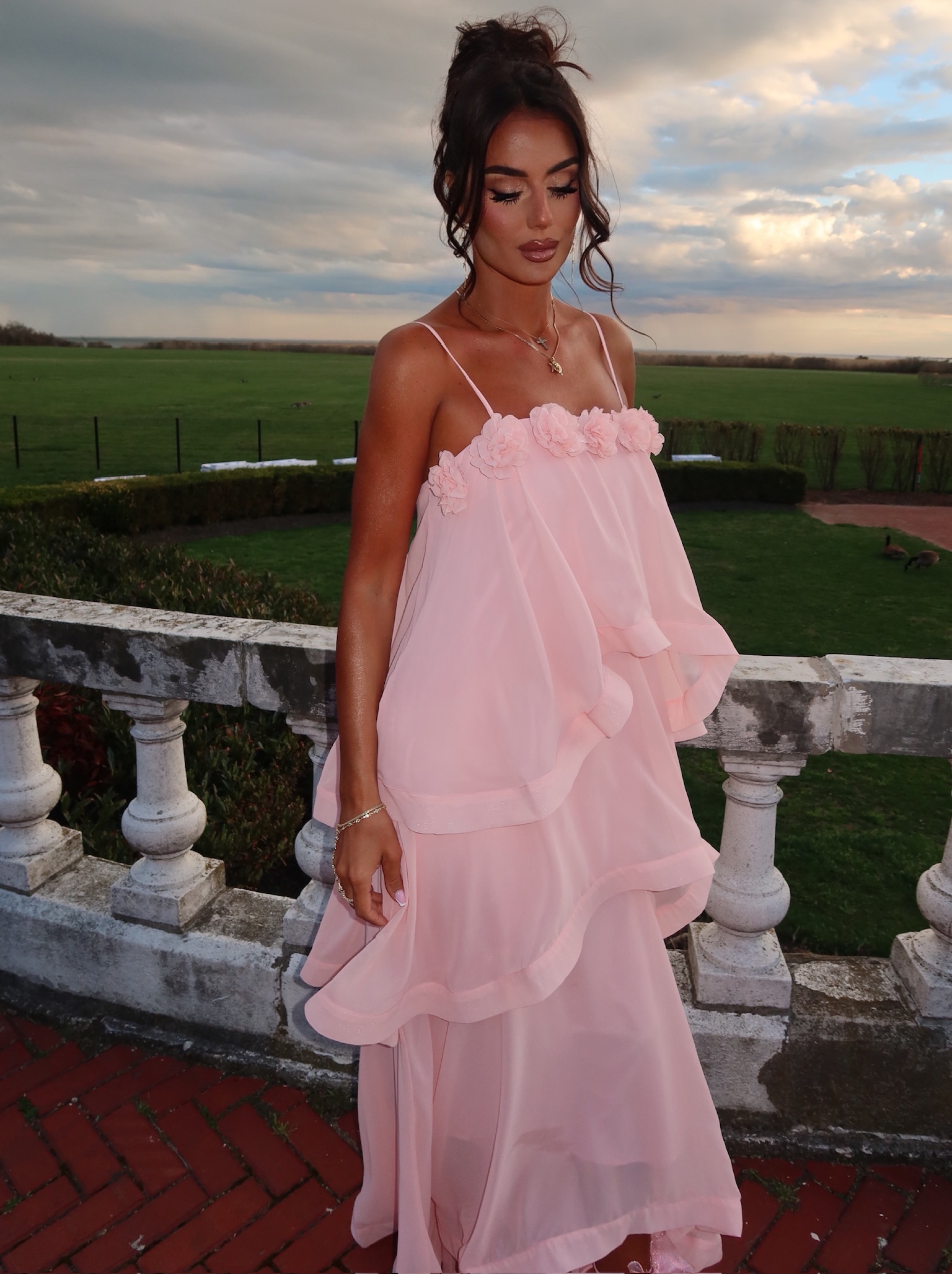 white summer wedding dress Simple Chiffon Ivory A-line Off Shoulder Beach Dress, MW171 It works well for Color:Sky Petal ruffle frill dress Off Shoulder Knit Dress