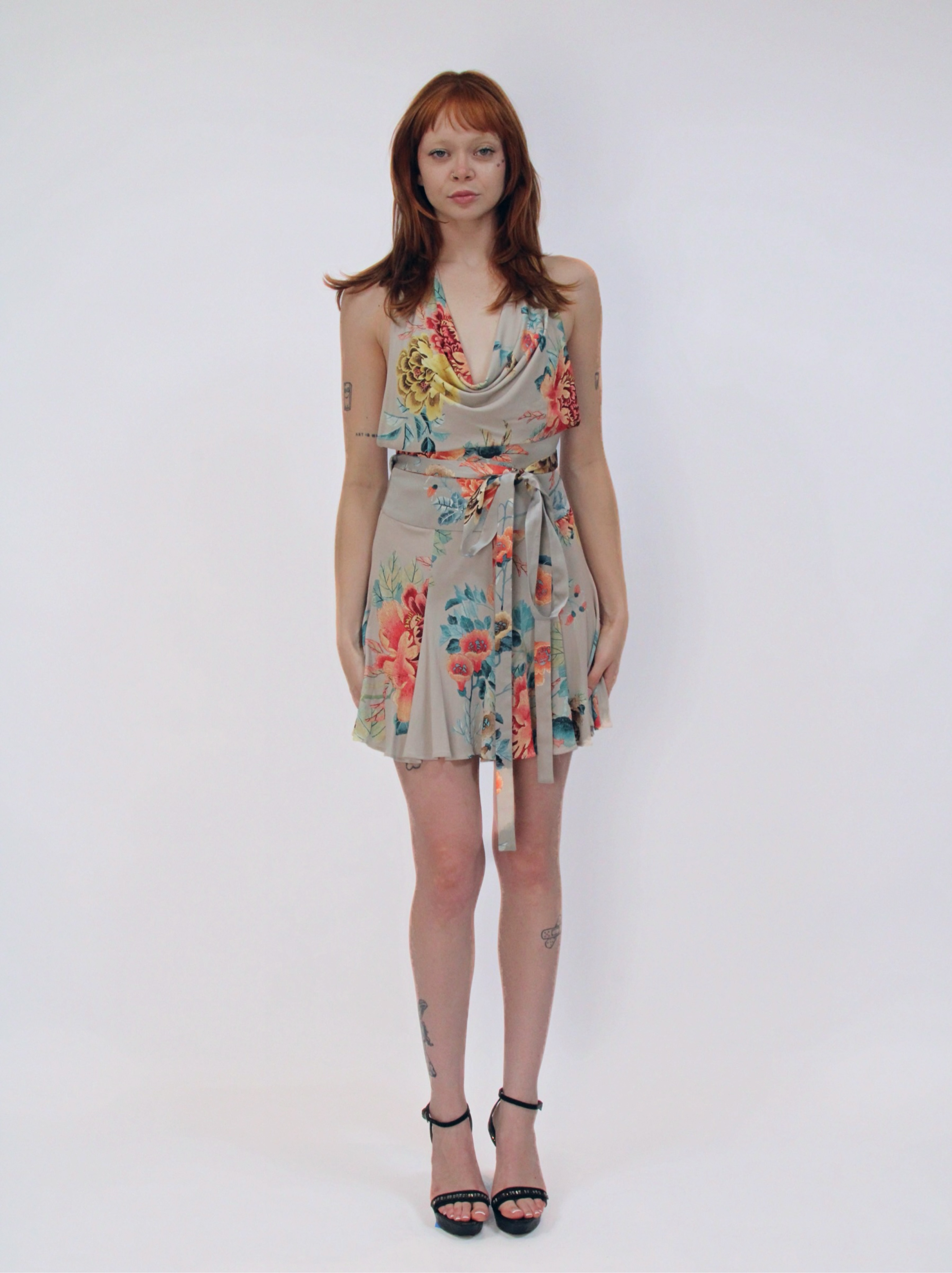 Roberto Cavalli Silk Halter Neck Mini Dress